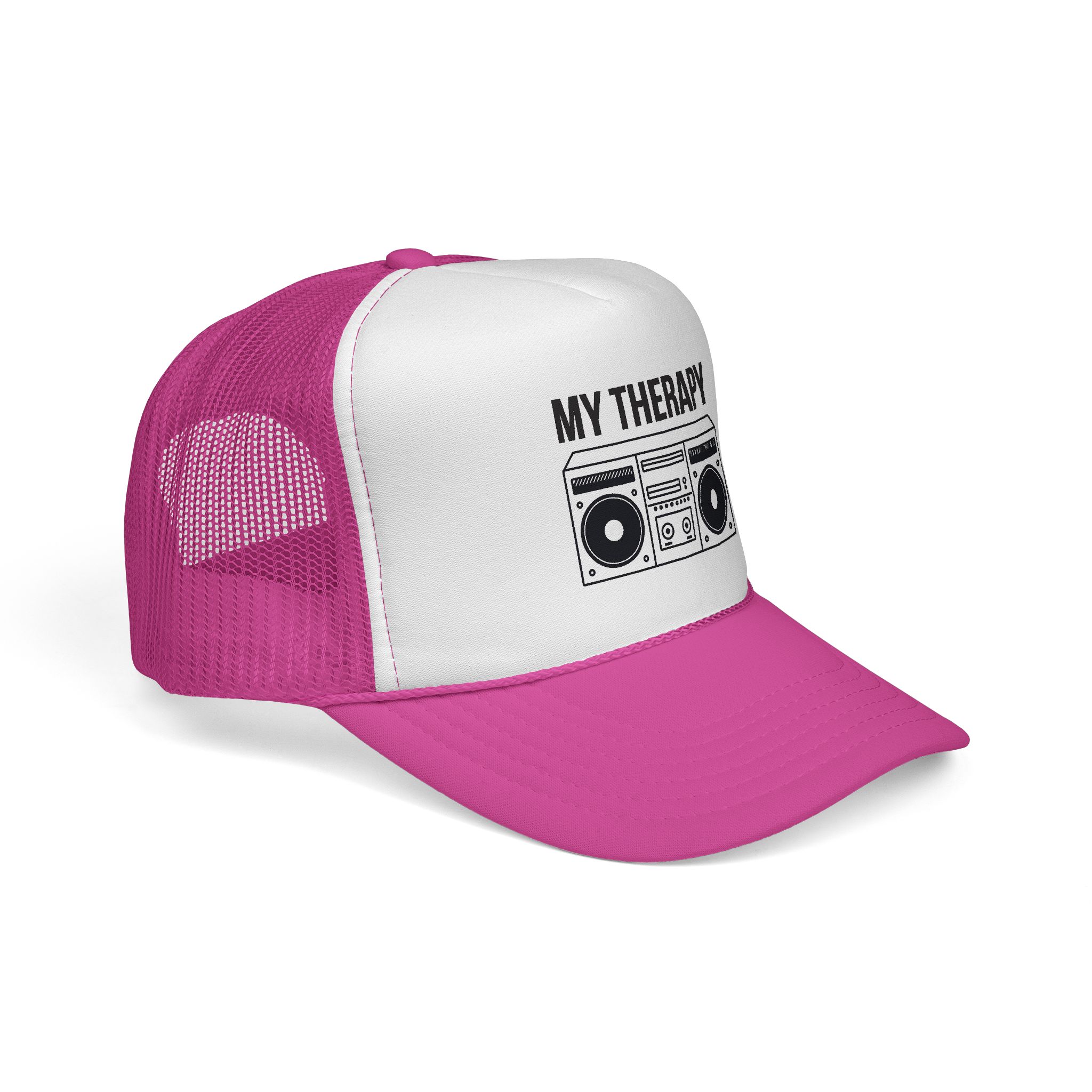 Trucker Cap — "My Therapy" Boombox Mesh Hat - Image 32