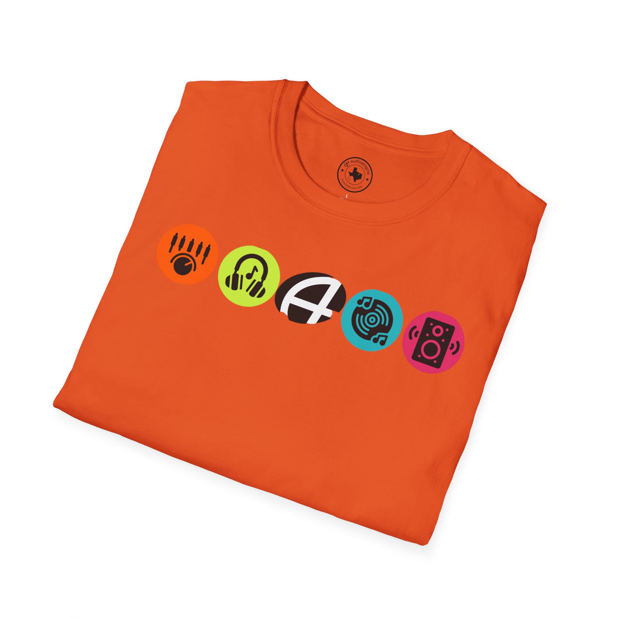 Music Icon Row T-Shirt — Colorful Band Equipment Graphic Tee - Image 40