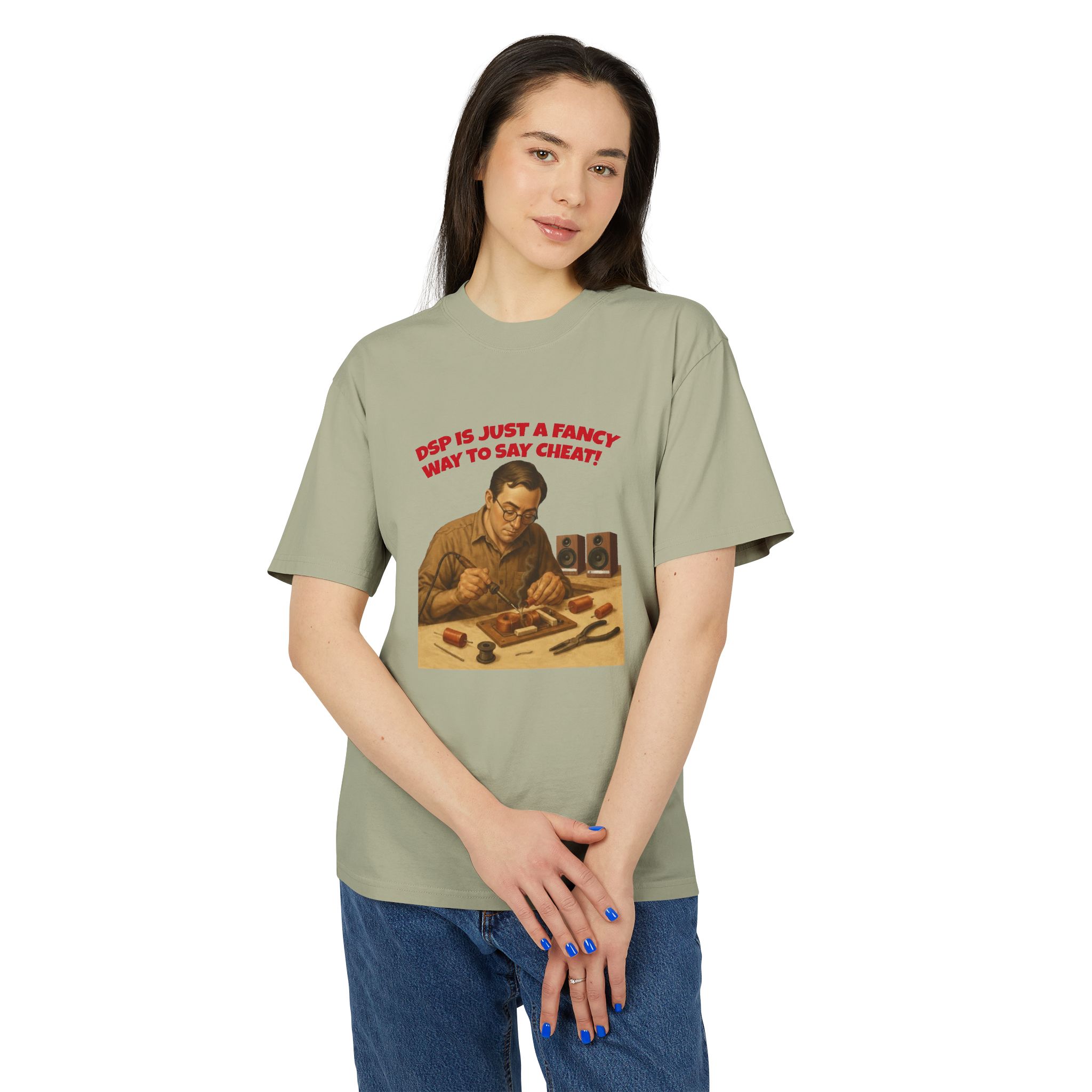 Retro Humor Unisex Heavy Faded Tee - "DSP is Just a Fancy Way to Say Cheaty!" - Image 3