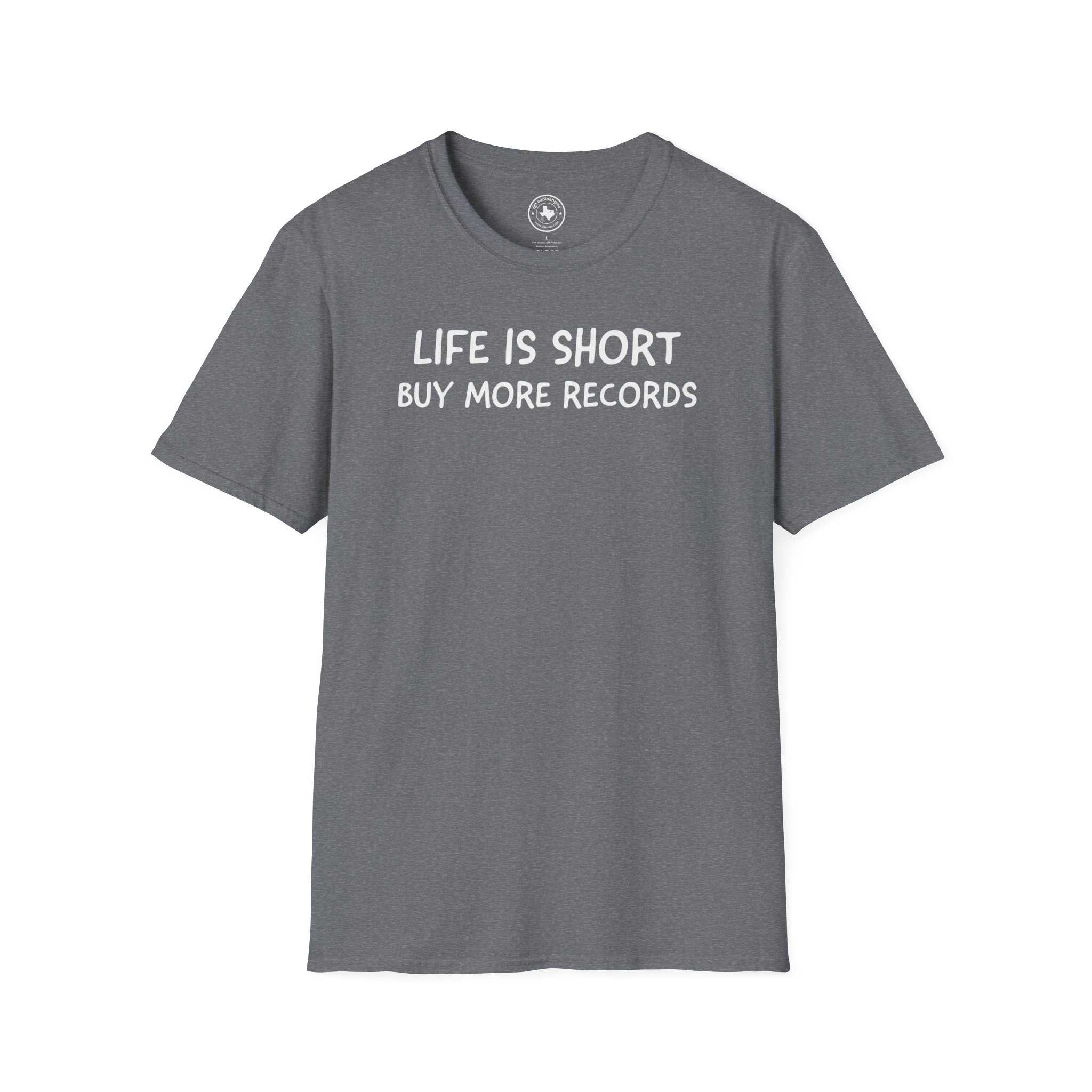Life Is Short Buy More Records T-Shirt — Vinyl Lover Tee - Image 41