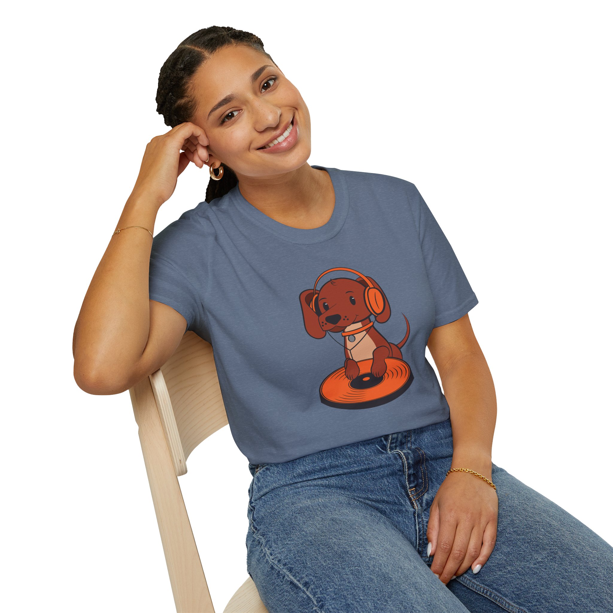 DJ Dachshund Tee — Cute Dog with Headphones Graphic T-Shirt - Image 98