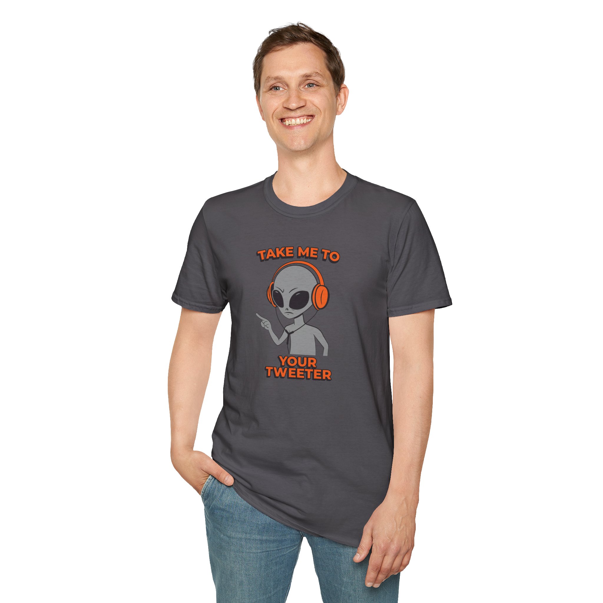 Alien DJ T-Shirt — "Take Me To Your Tweeter" Graphic Tee - Image 65