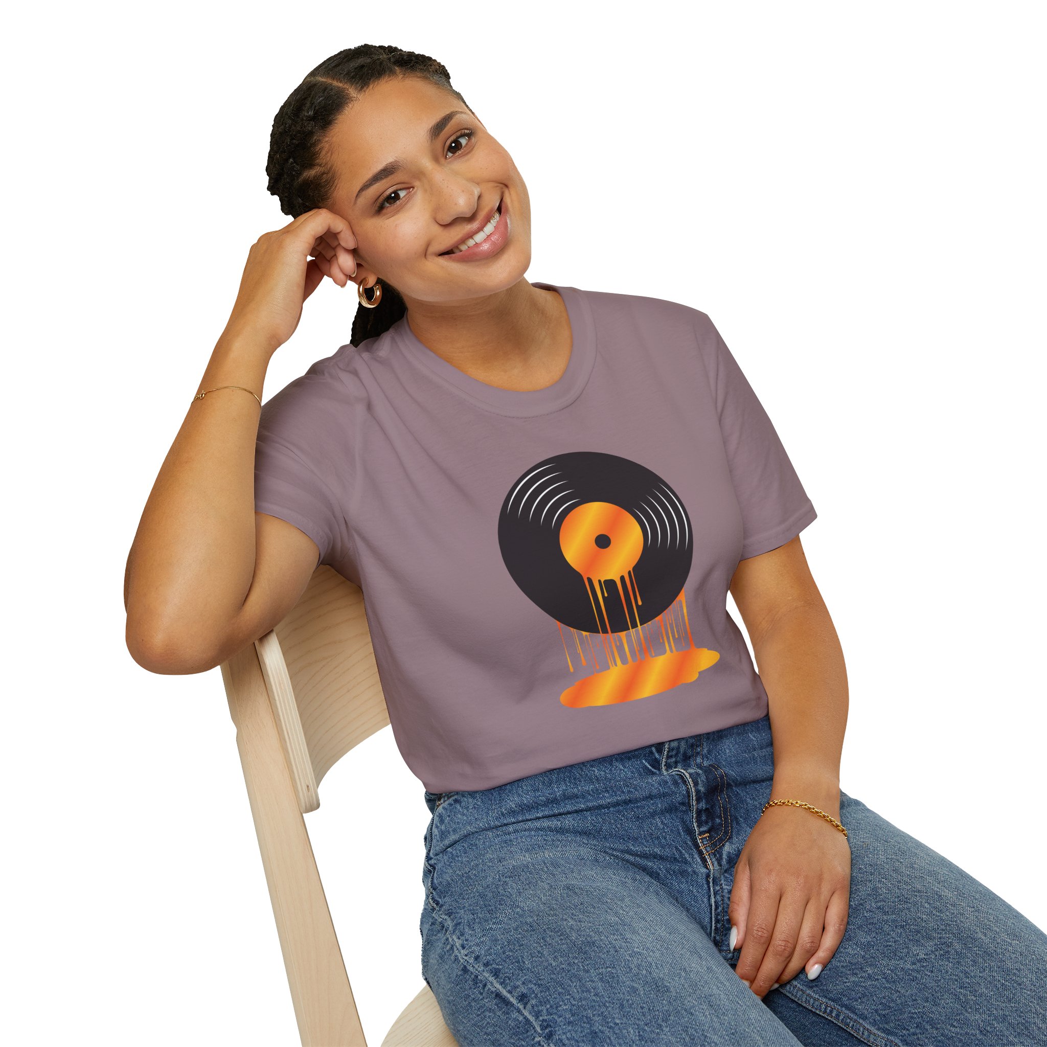 Melting Vinyl Record T-Shirt – Retro Music Tee - Image 125