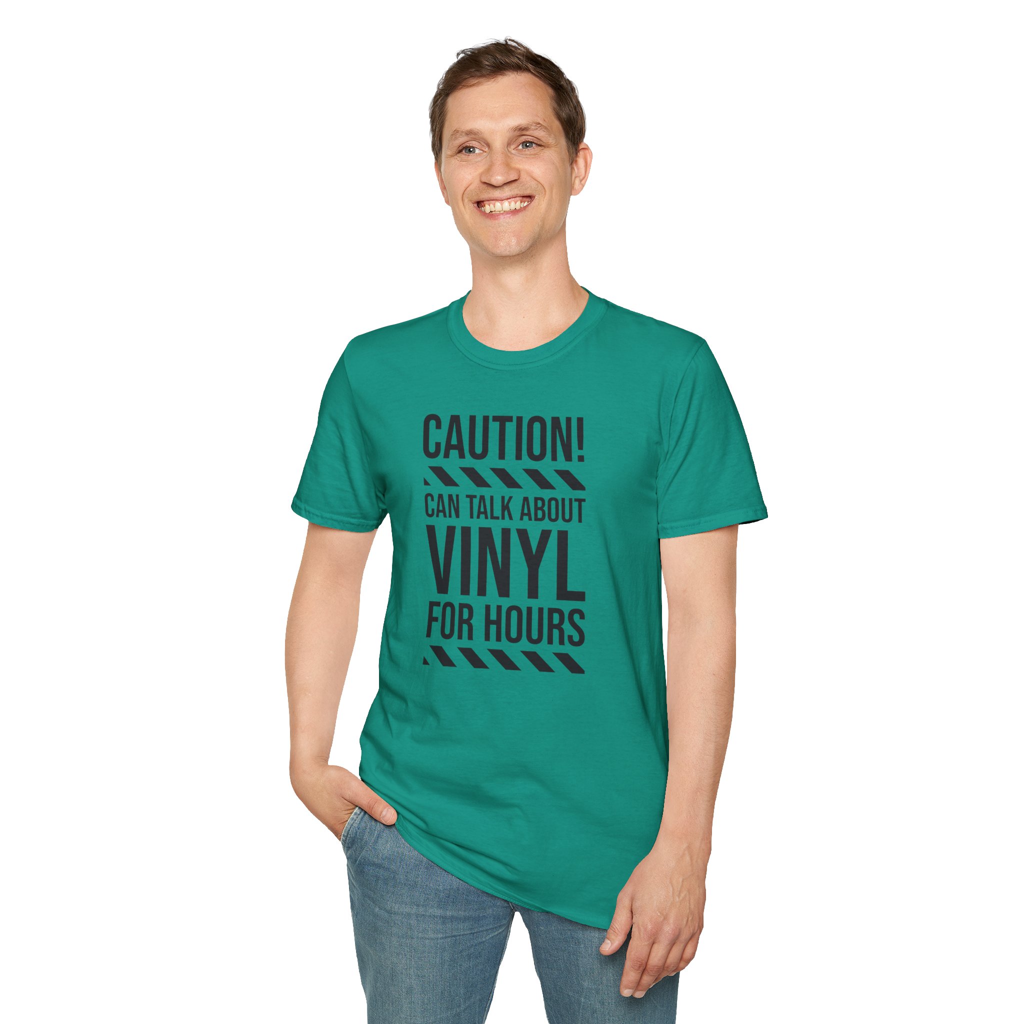 Vinyl Lover T-Shirt — "Caution! Can Talk About Vinyl For Hours" Music Tee - Image 78