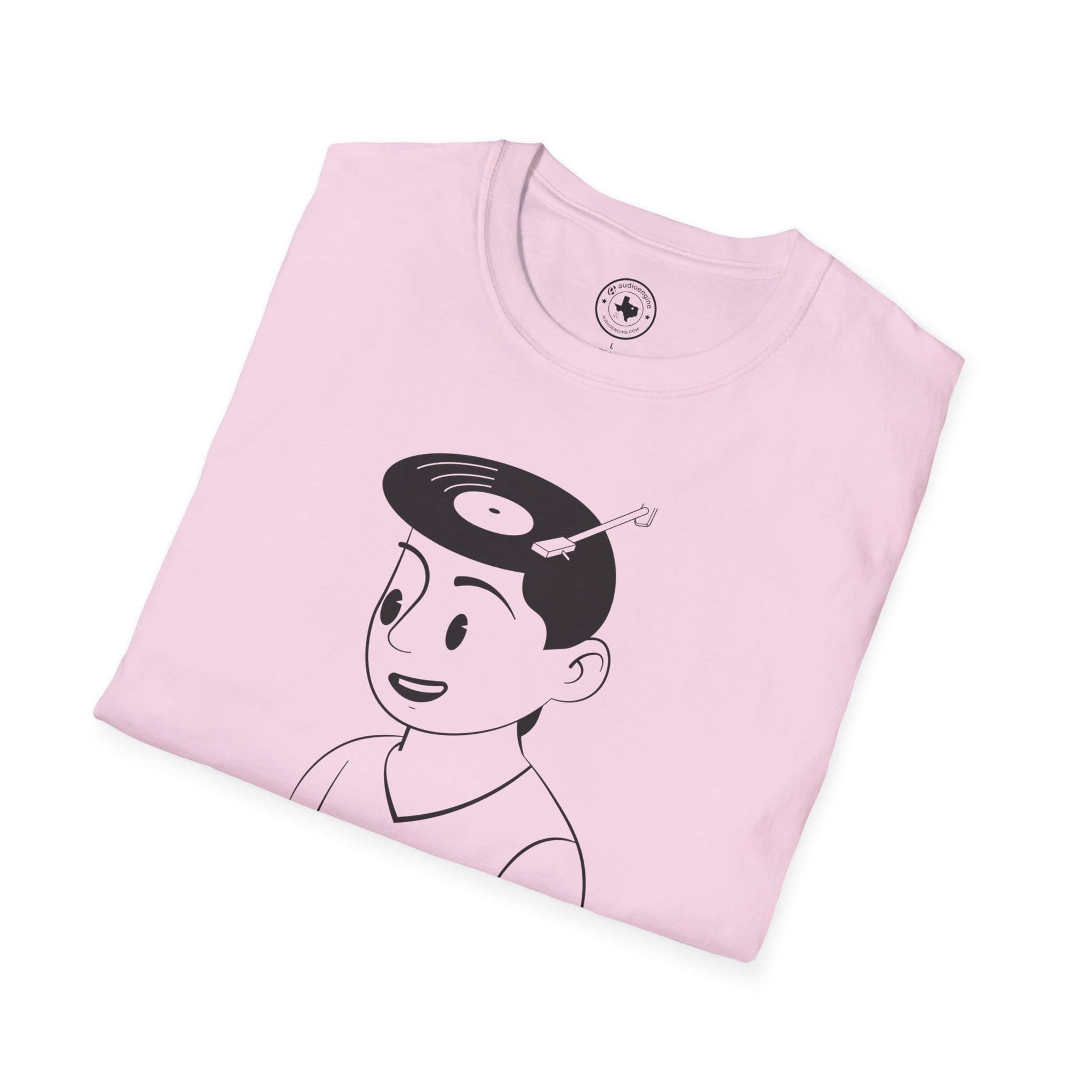 Retro Vinyl Head Illustration T-Shirt - Image 108