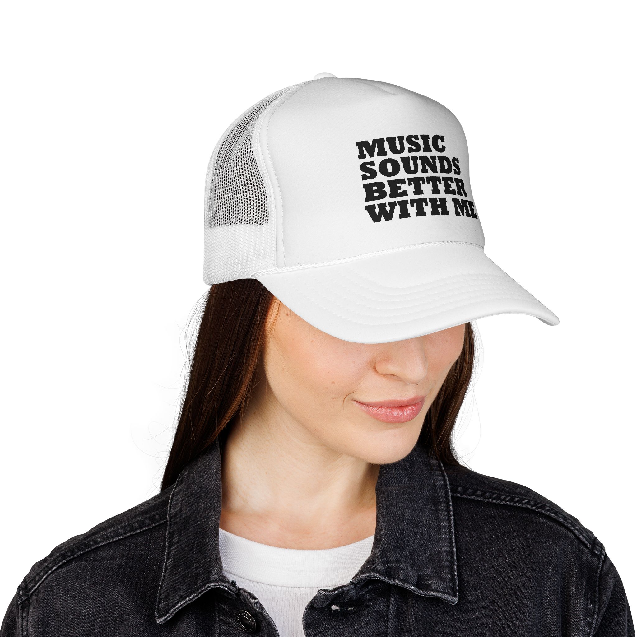 Music Vibe Trucker Cap - "Music Sounds Better With Me" - Image 4