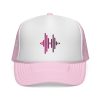 Soundwave Trucker Cap — Pink Gradient Audio Logo Mesh Hat - Thumbnail Image 1