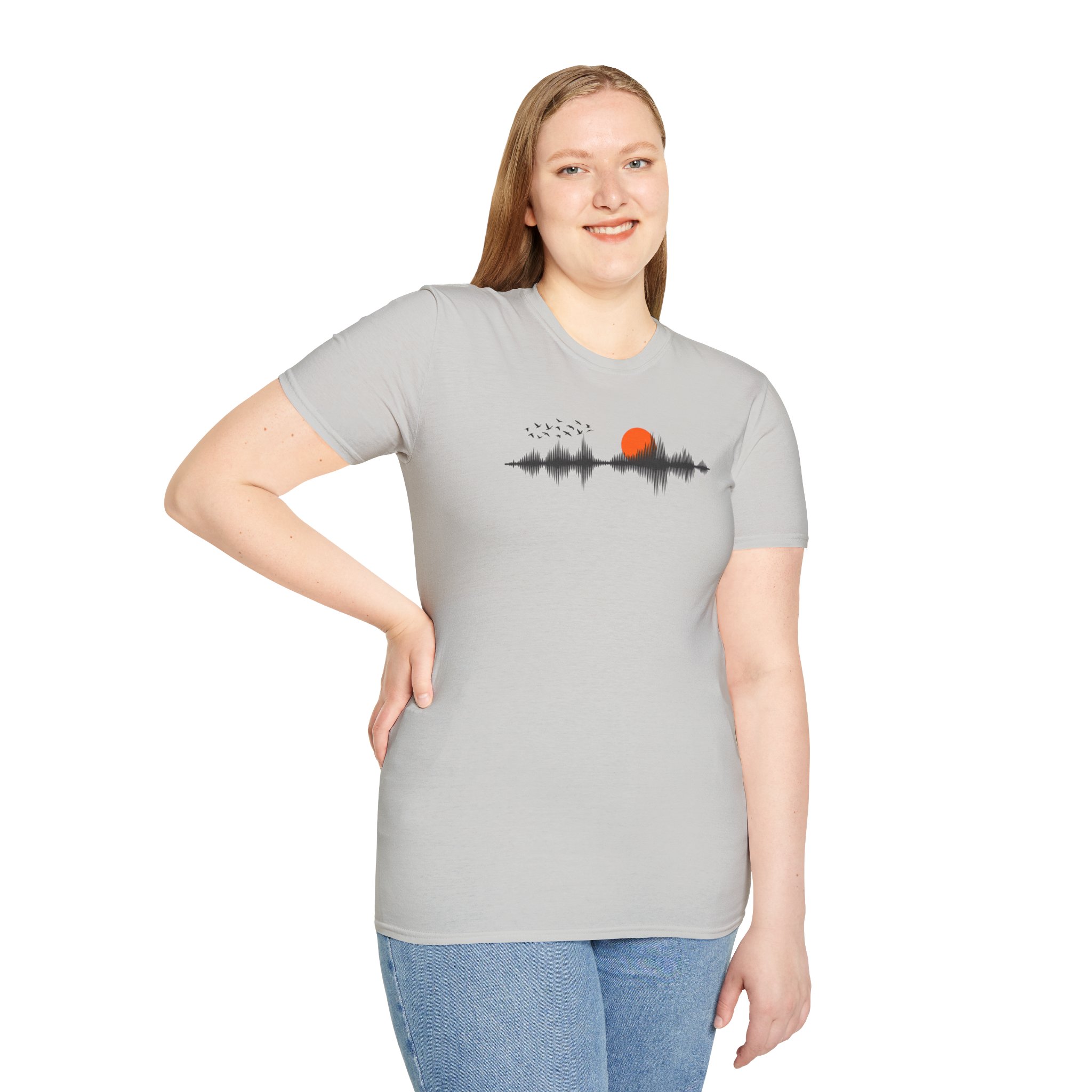 Sunset Soundwave T-Shirt — Minimal Nature Waveform Tee - Image 30