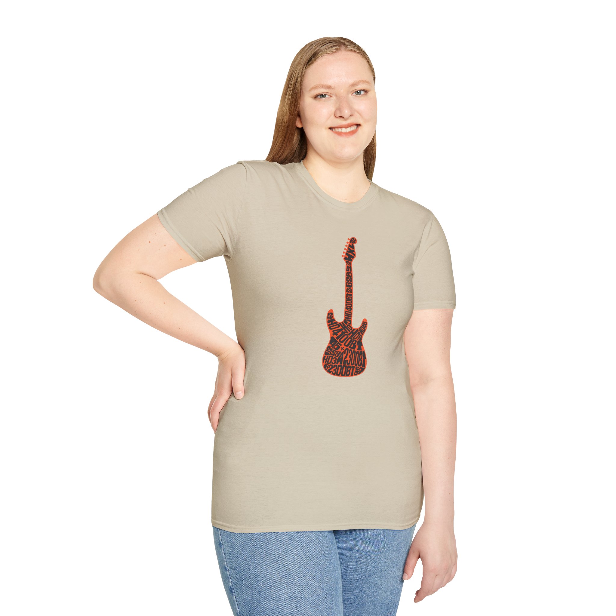 Electric Guitar Graphic T‑Shirt — Red Pattern Rock Music Tee - Image 35