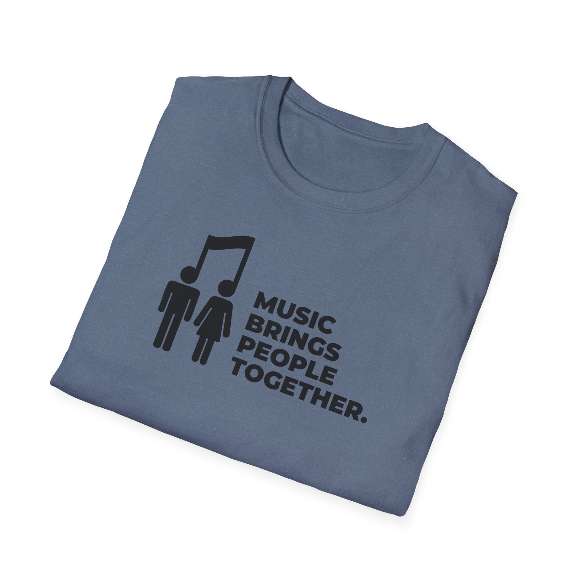 Music Brings People Together Unisex Softstyle T-Shirt - Image 48