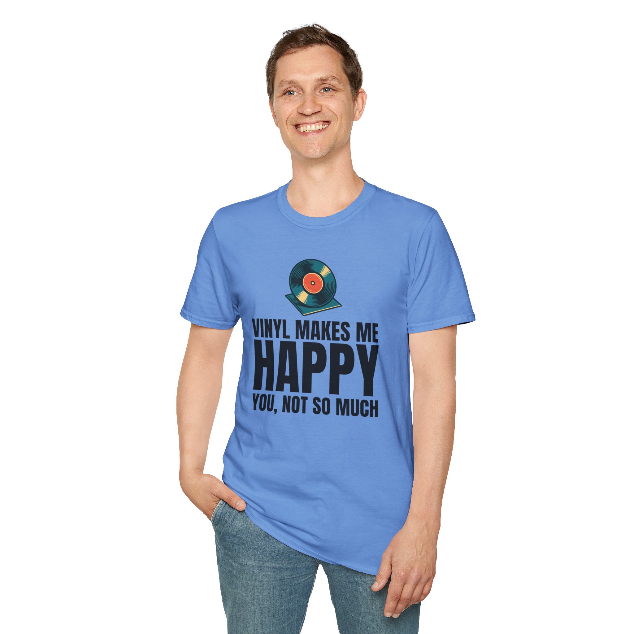 Vinyl Makes Me Happy Unisex T-Shirt - Image 50