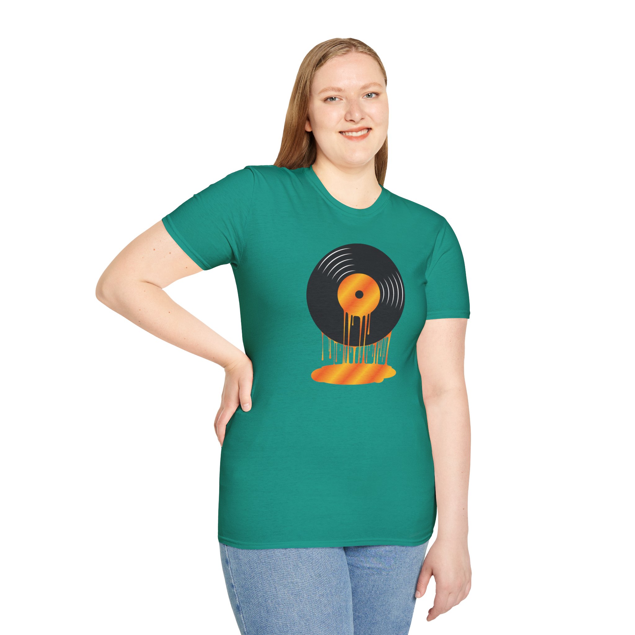 Melting Vinyl Record T-Shirt – Retro Music Tee - Image 86
