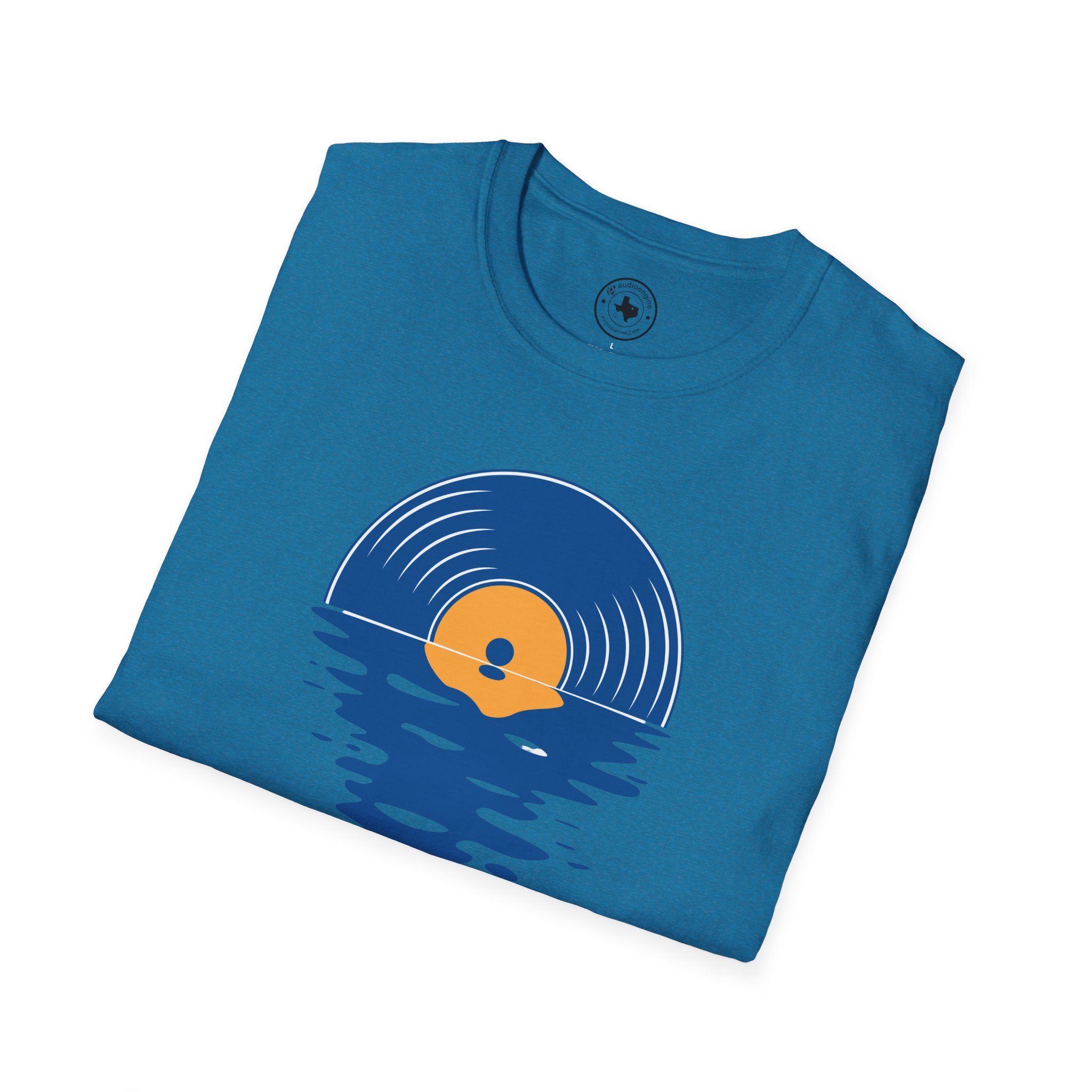Sunset Vinyl Record T‑Shirt — Retro Music Lake Graphic Tee - Image 228