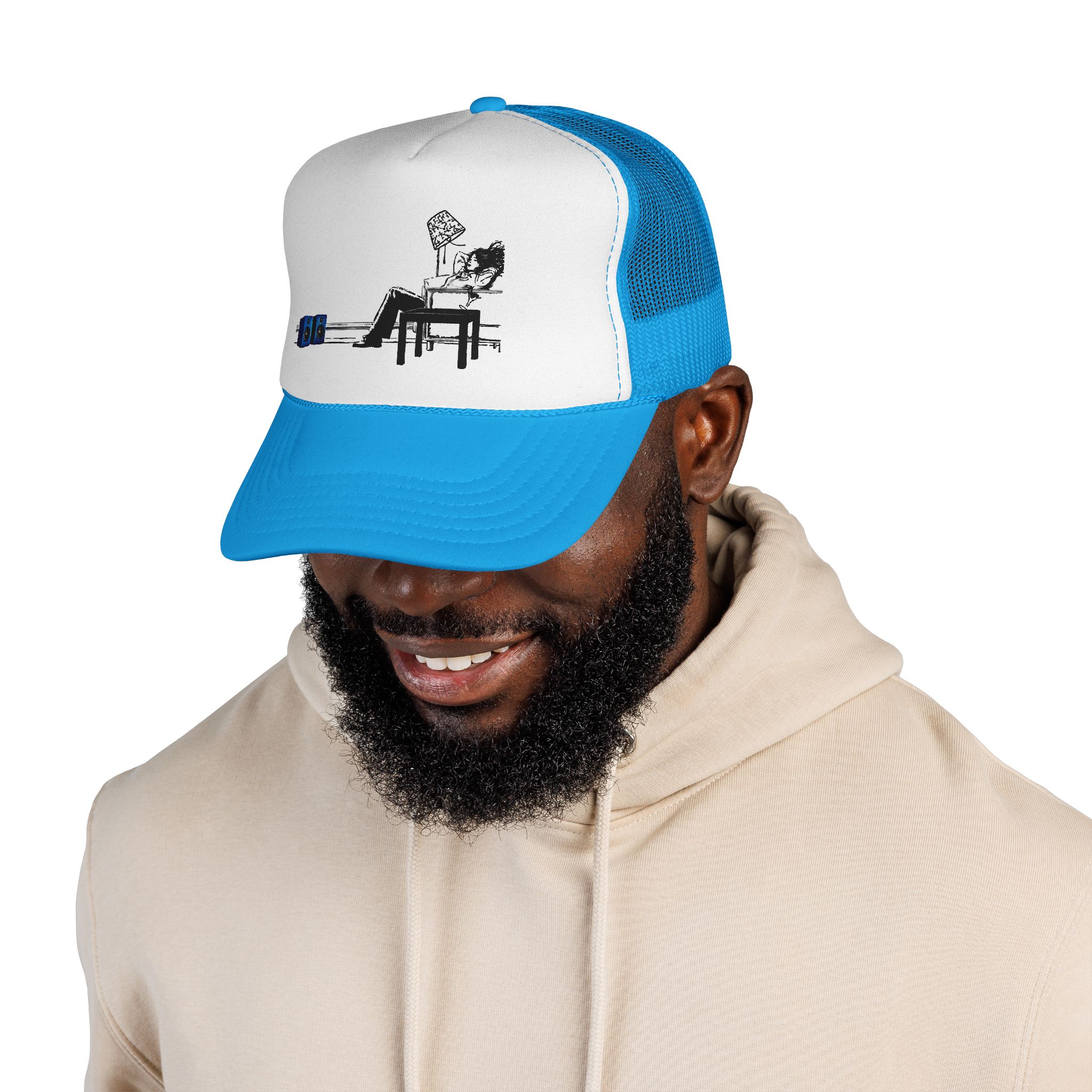 Gym Lover Trucker Cap with Workout Design - Image 5