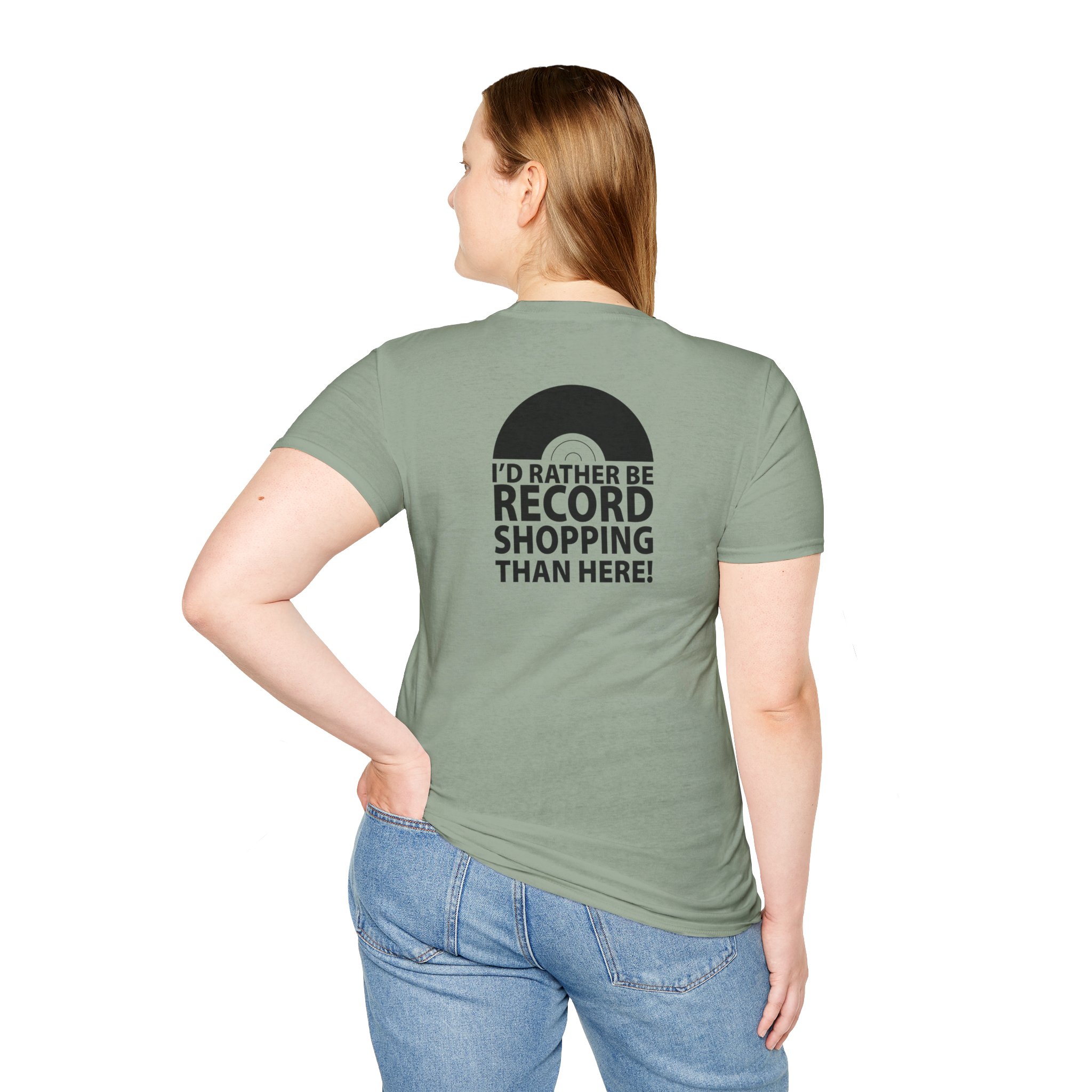 Record Shopping T‑Shirt — “I’d Rather Be Record Shopping Than Here!” Vinyl Lover Tee - Image 53