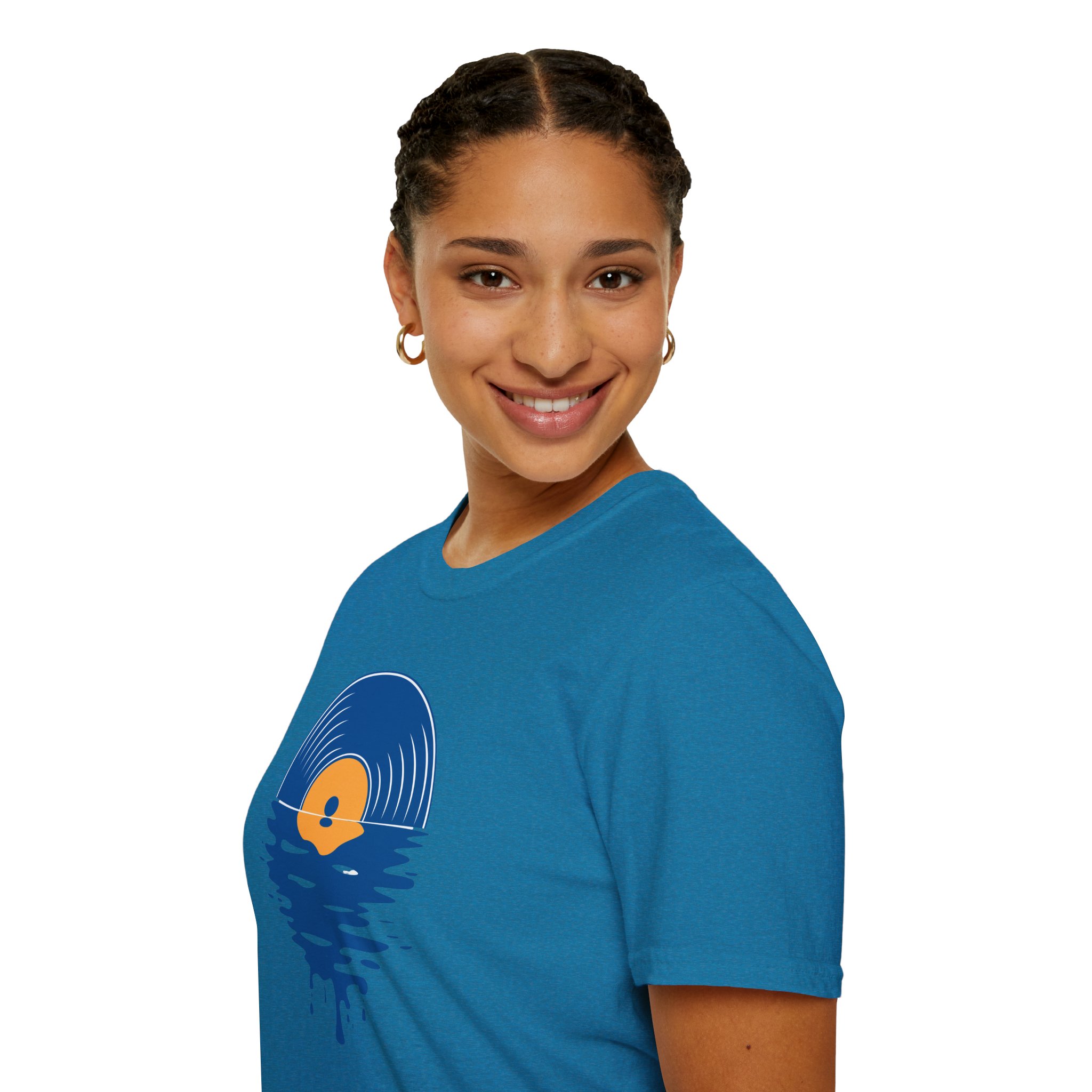 Sunset Vinyl Record T‑Shirt — Retro Music Lake Graphic Tee - Image 231