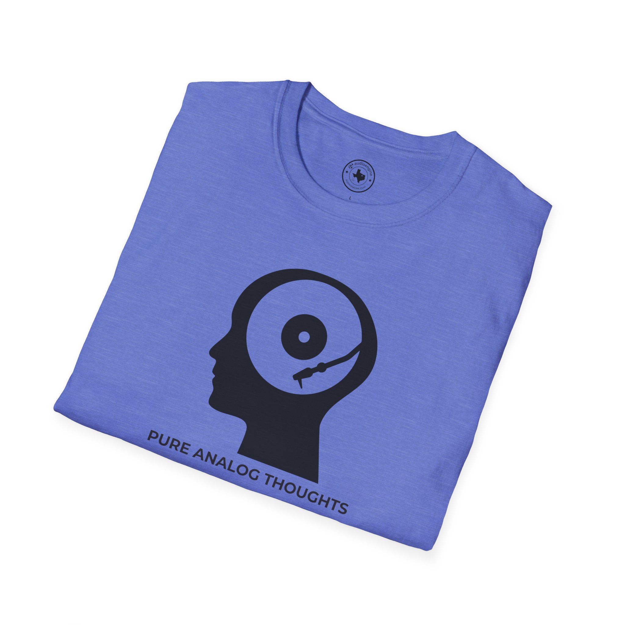 Analog Thoughts T-Shirt — 'Pure Analog Thoughts' Record Head Graphic Tee - Image 100