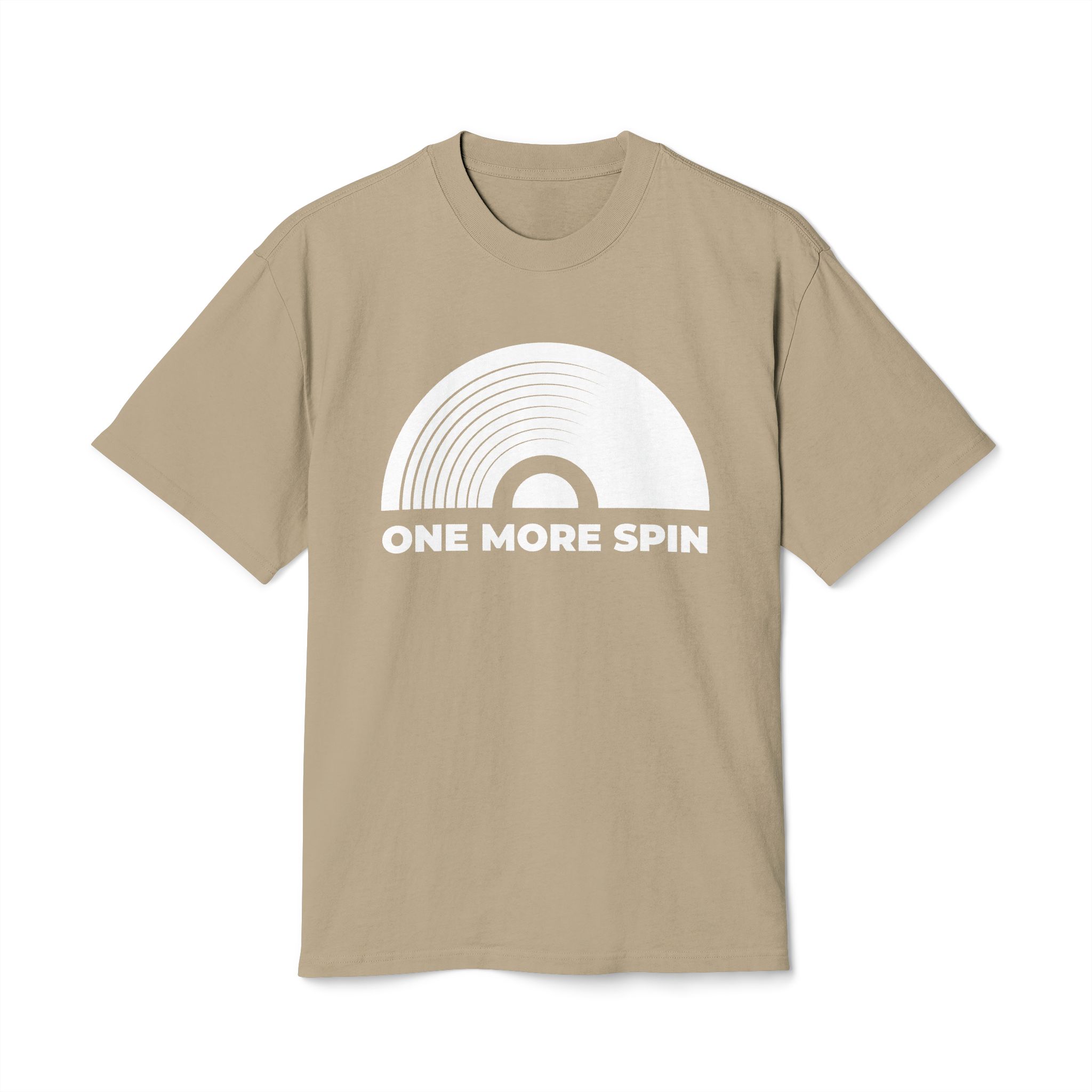 Retro Music Vibe Unisex Heavy Faded Tee - 'One More Spin' - Image 9