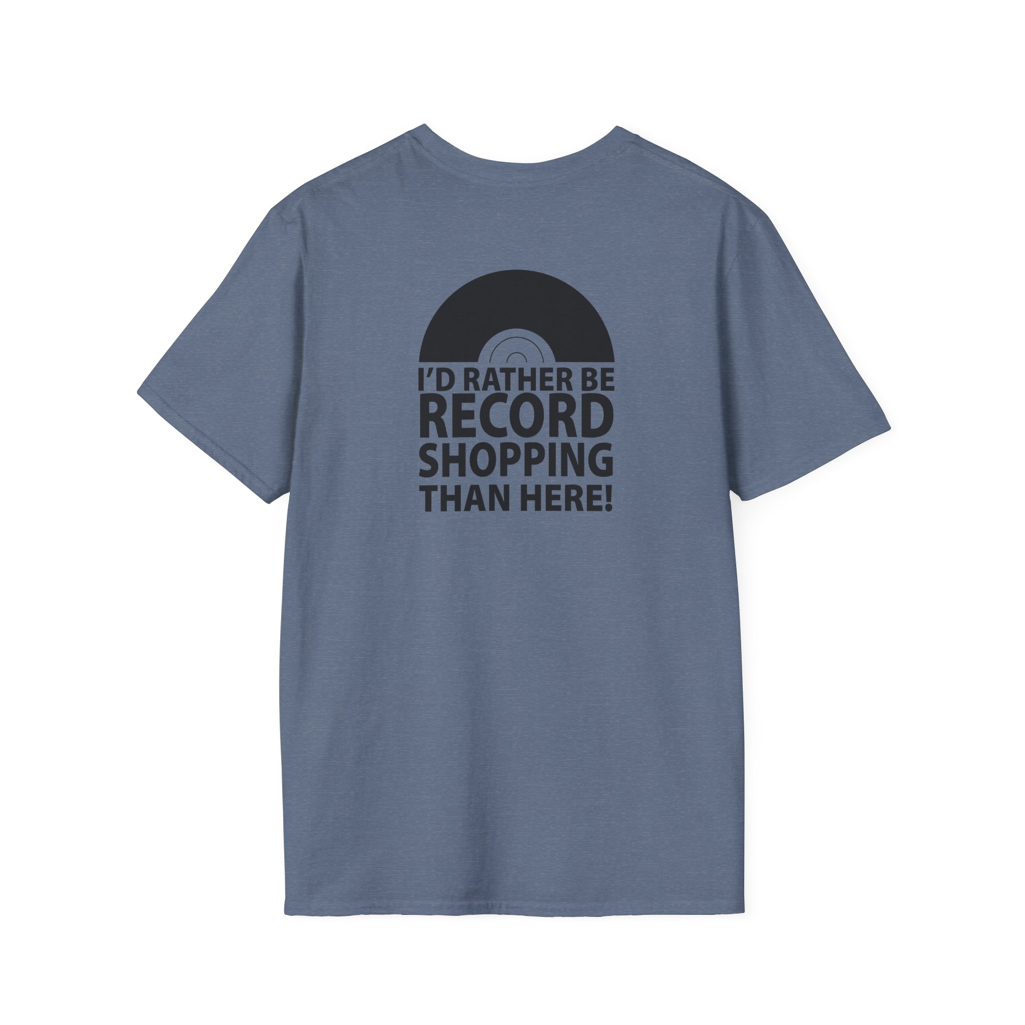 Record Shopping T‑Shirt — “I’d Rather Be Record Shopping Than Here!” Vinyl Lover Tee - Image 80