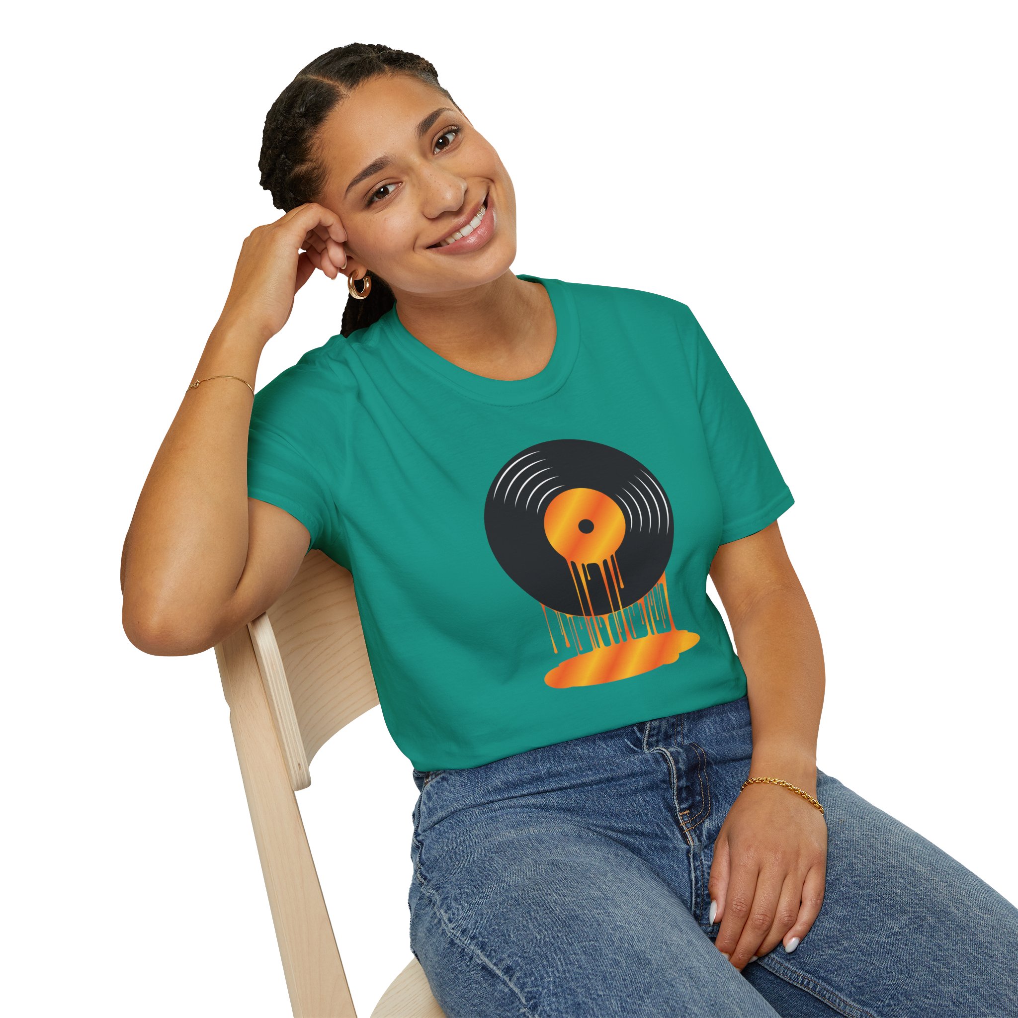 Melting Vinyl Record T-Shirt – Retro Music Tee - Image 89