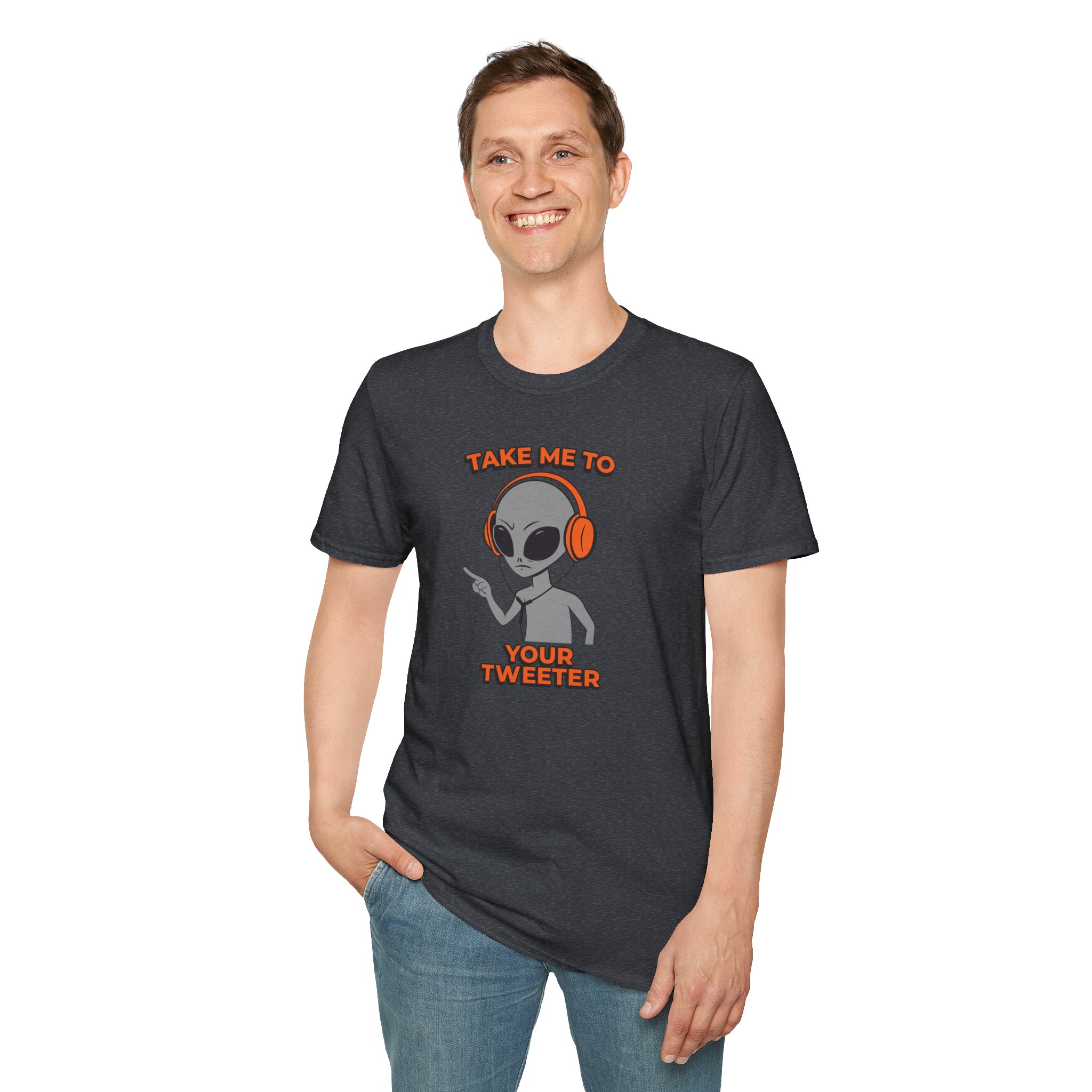 Alien DJ T-Shirt — "Take Me To Your Tweeter" Graphic Tee - Image 71