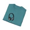 Music Lover Unisex Softstyle T-Shirt with Headphones Design - Thumbnail Image 40