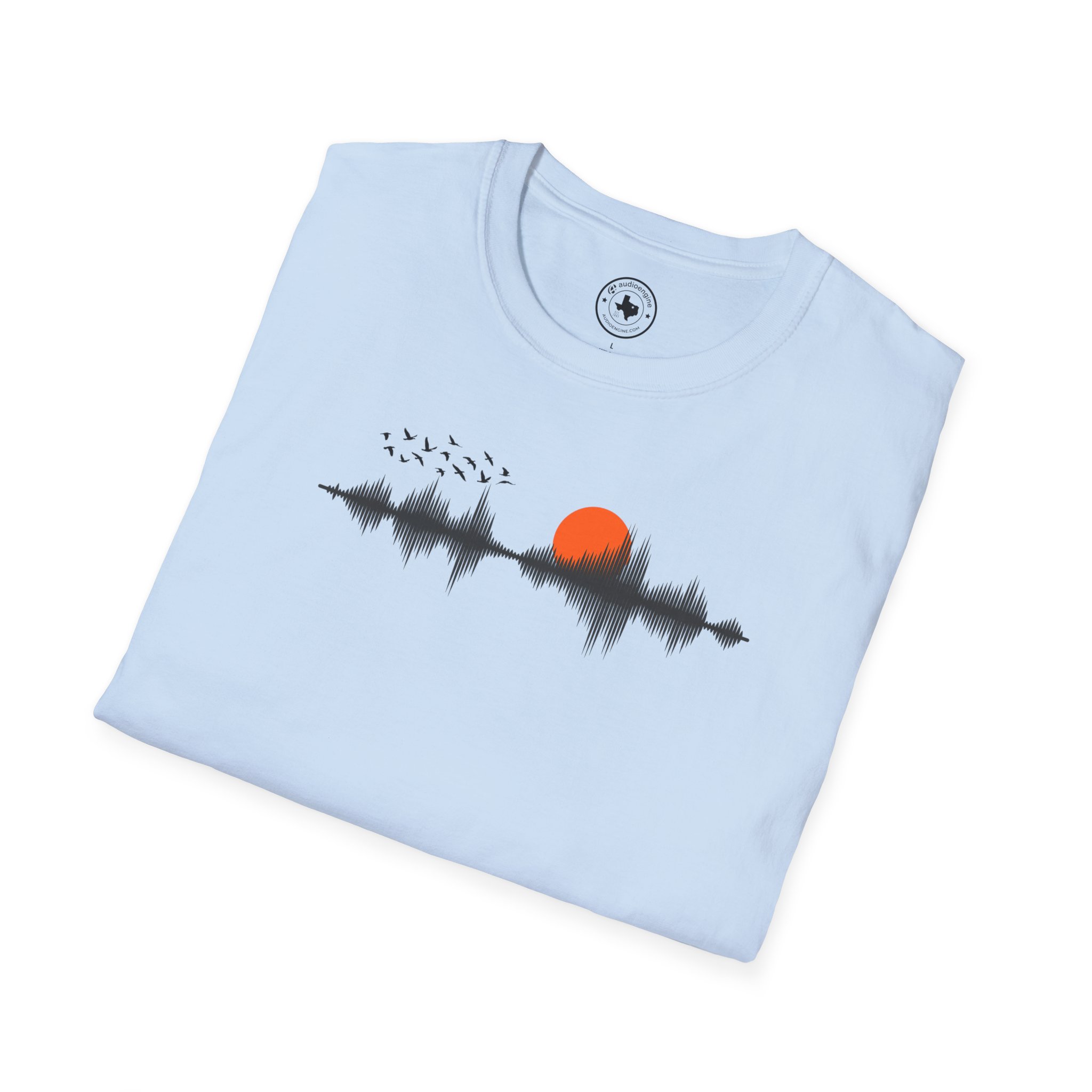Sunset Soundwave T-Shirt — Minimal Nature Waveform Tee - Image 108