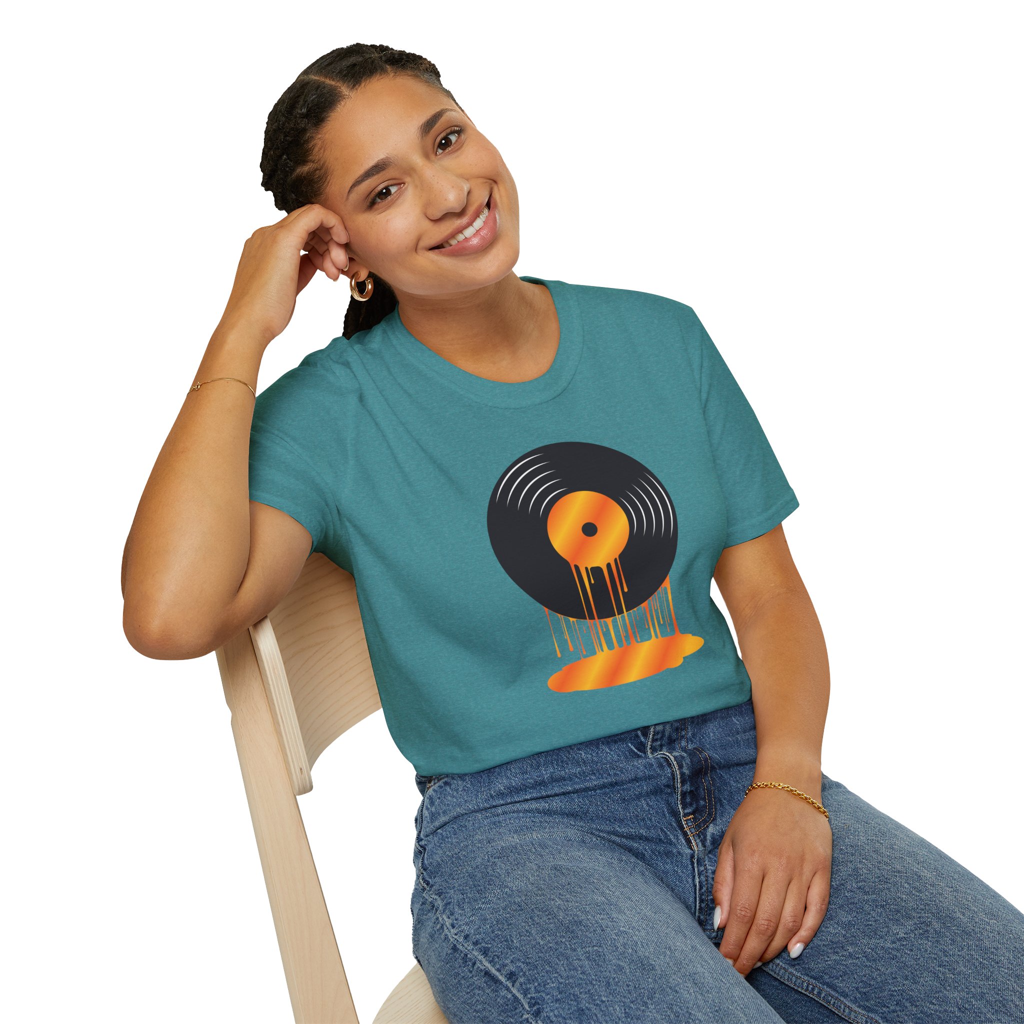 Melting Vinyl Record T-Shirt – Retro Music Tee - Image 62