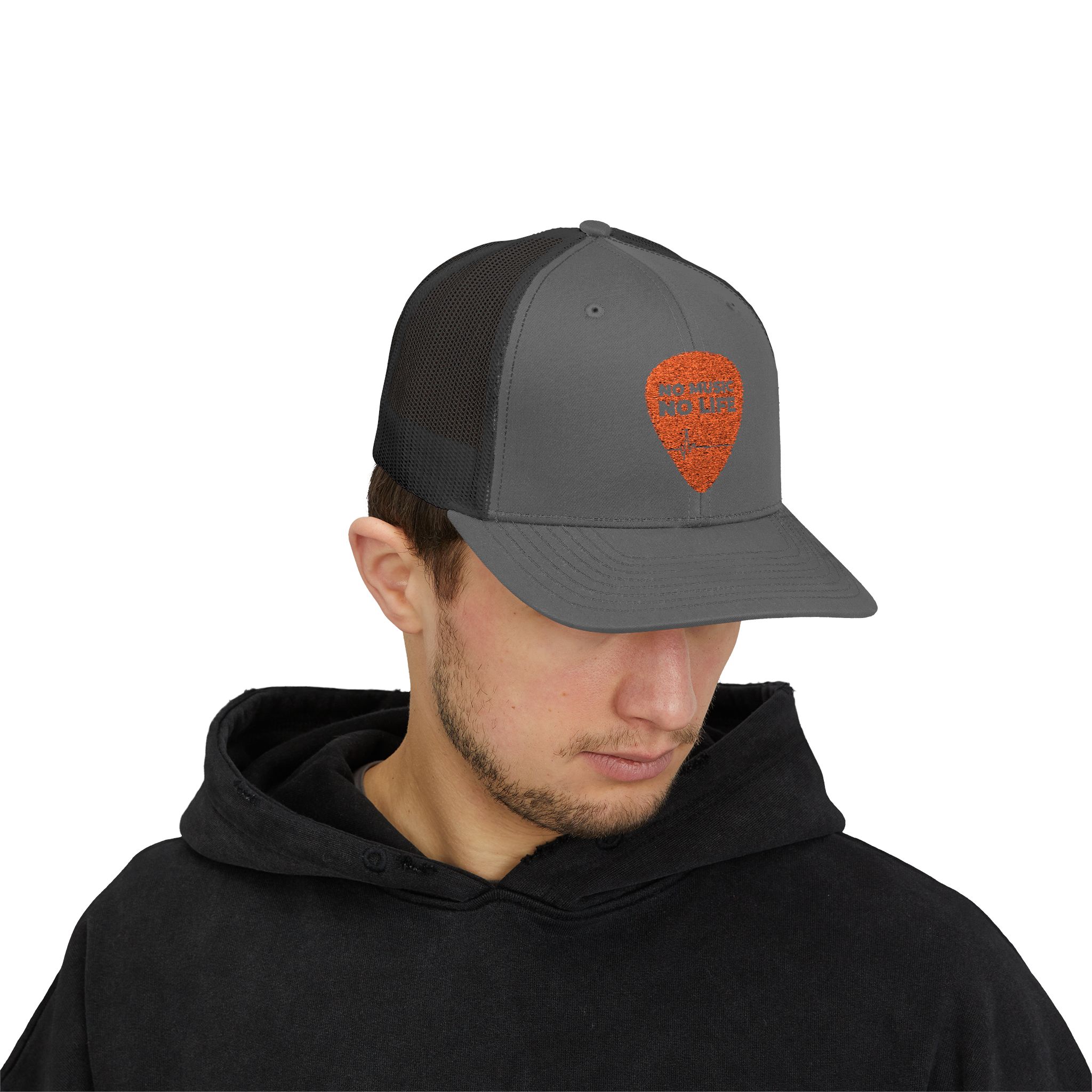 Music Lover Snapback Trucker Cap - 'No Music No Life' - Image 27