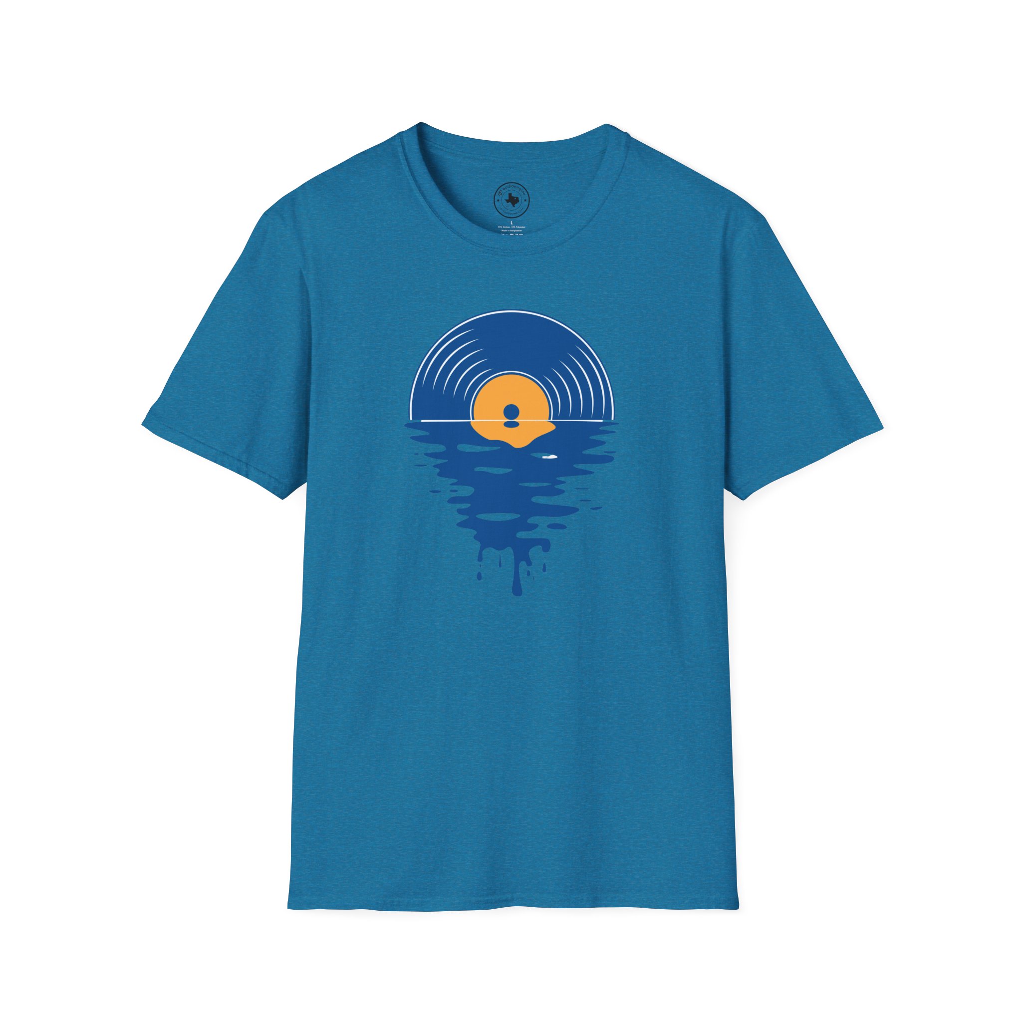 Sunset Vinyl Record T‑Shirt — Retro Music Lake Graphic Tee - Image 225