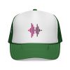 Soundwave Trucker Cap — Pink Gradient Audio Logo Mesh Hat - Thumbnail Image 1