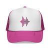 Soundwave Trucker Cap — Pink Gradient Audio Logo Mesh Hat - Thumbnail Image 1