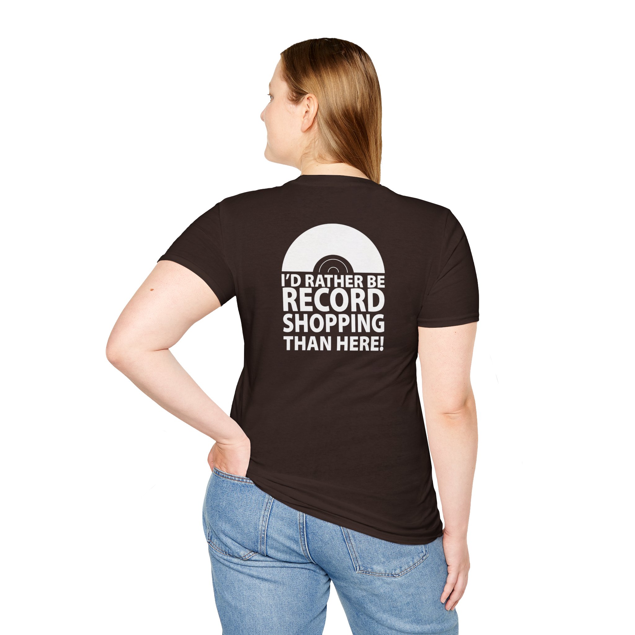 Record Shopping T‑Shirt — “I’d Rather Be Record Shopping Than Here!” Vinyl Lover Tee - Image 112