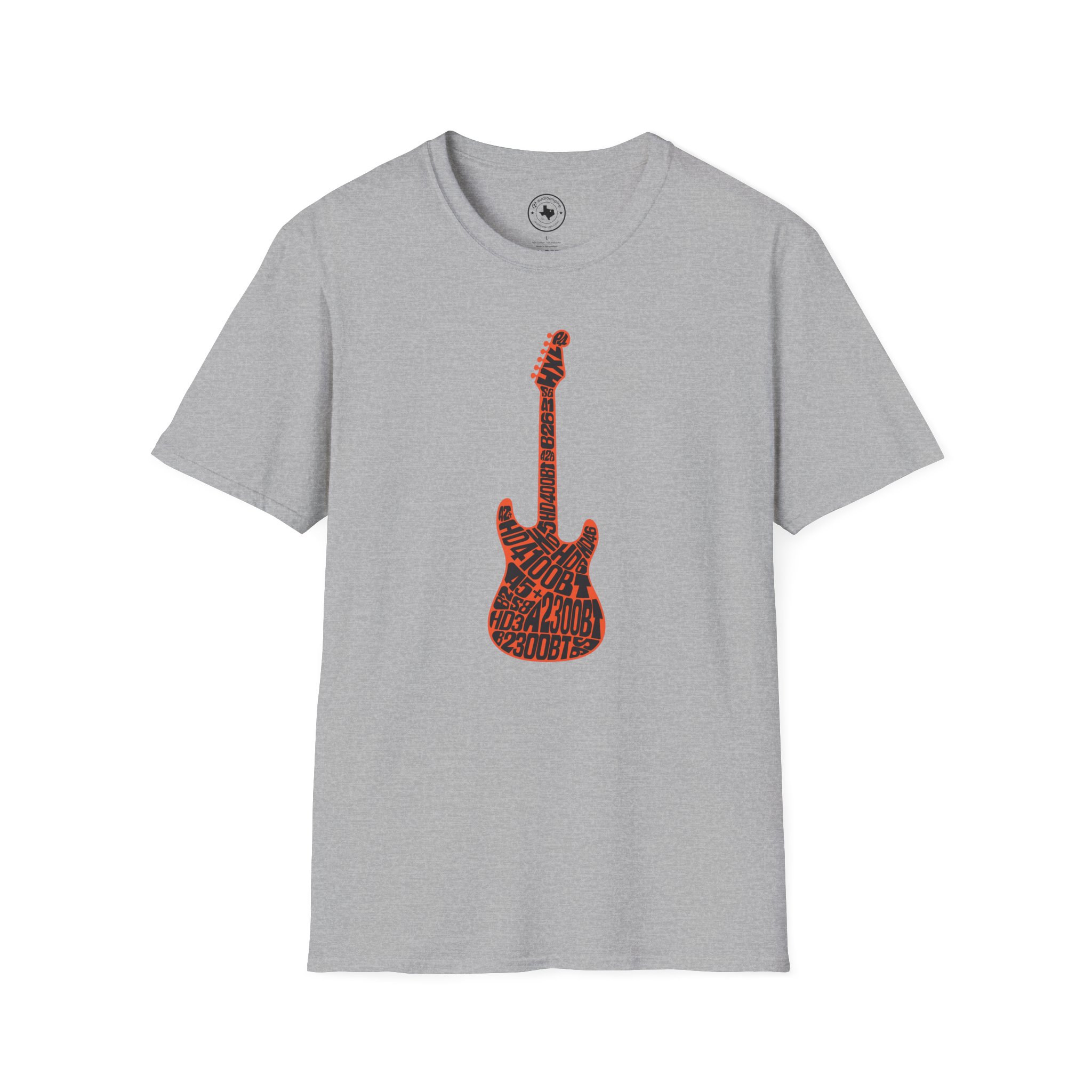 Electric Guitar Graphic T-Shirt — Red Psychedelic Music Tee - Image 46