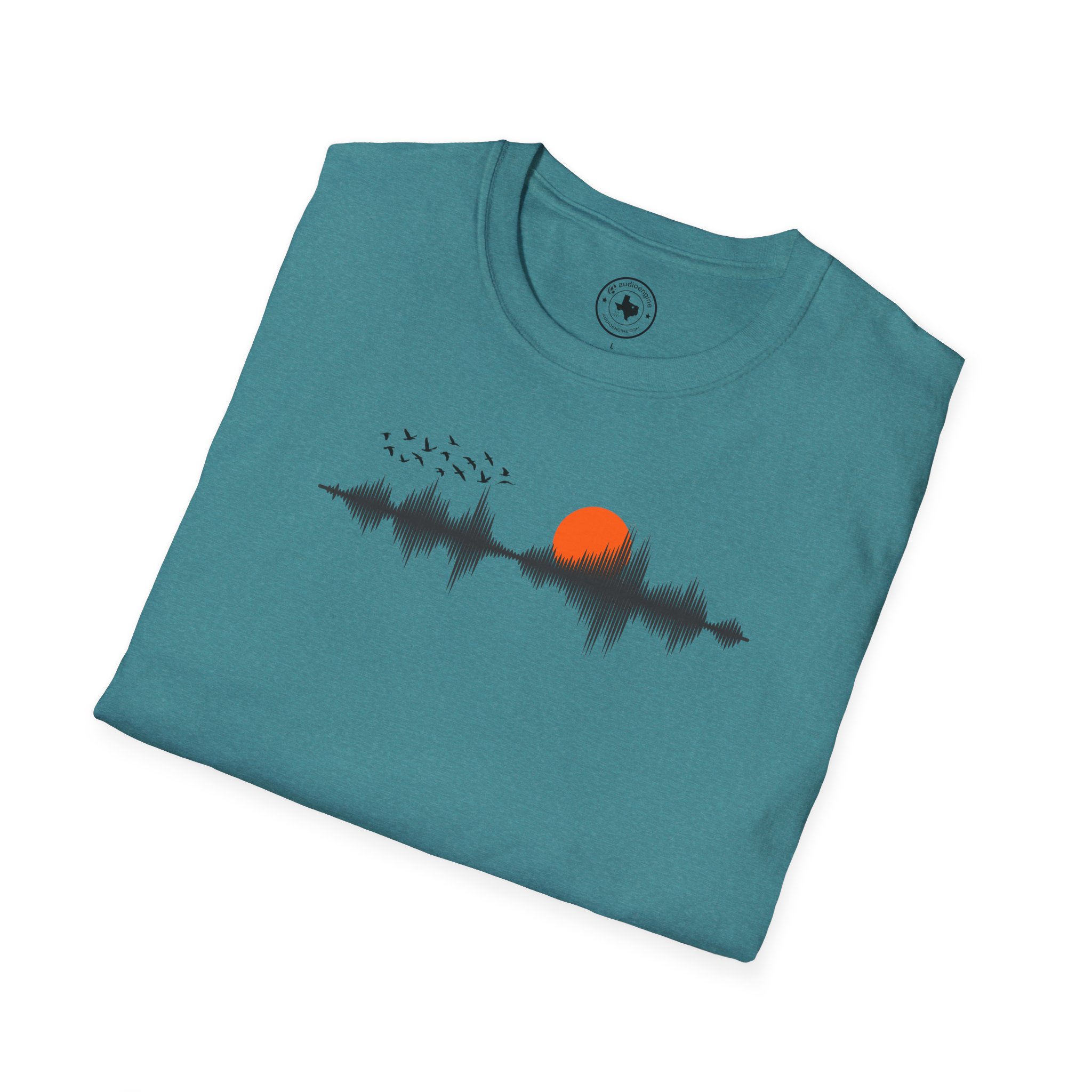 Sunset Soundwave T-Shirt — Minimal Nature Waveform Tee - Image 92