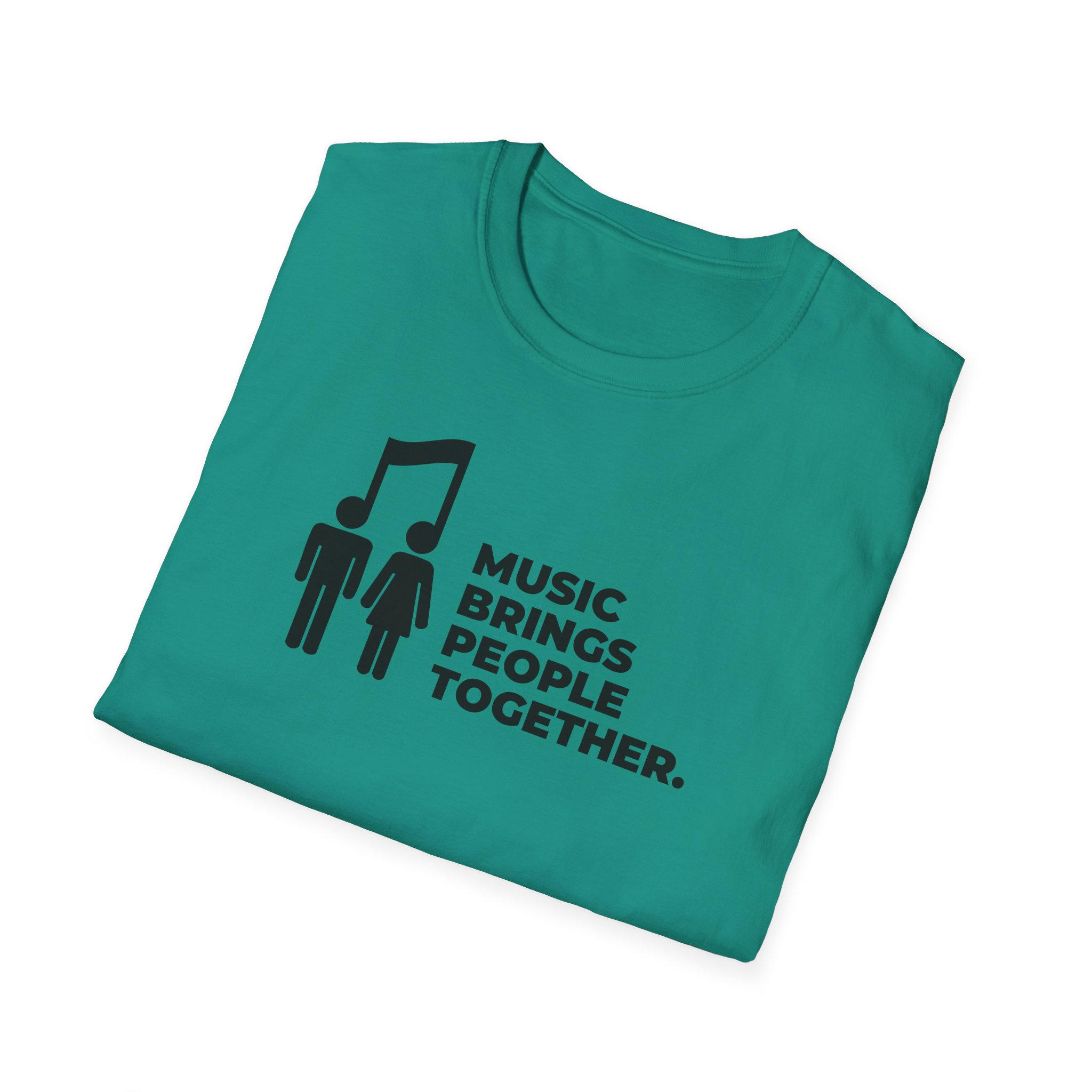 Music Brings People Together Unisex Softstyle T-Shirt - Image 40