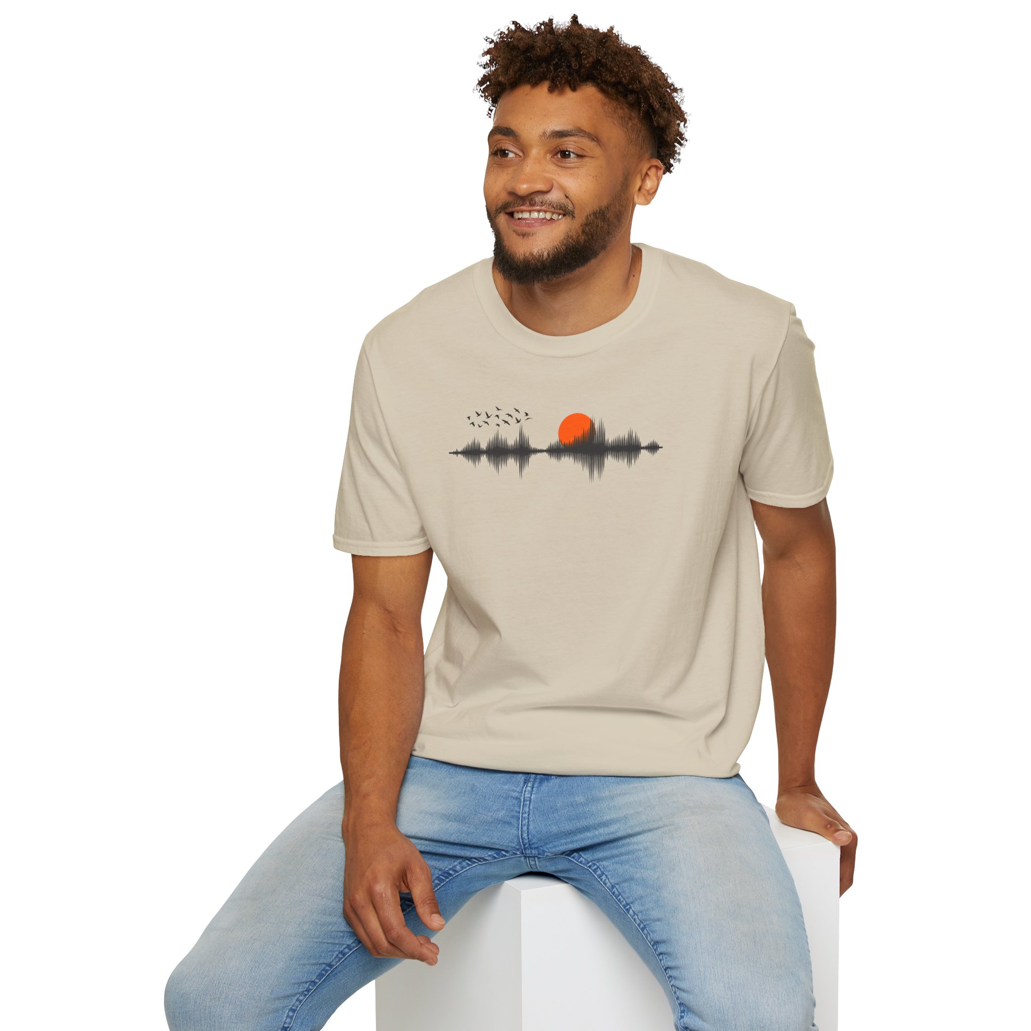 Sunset Soundwave T-Shirt — Minimal Nature Waveform Tee - Image 24