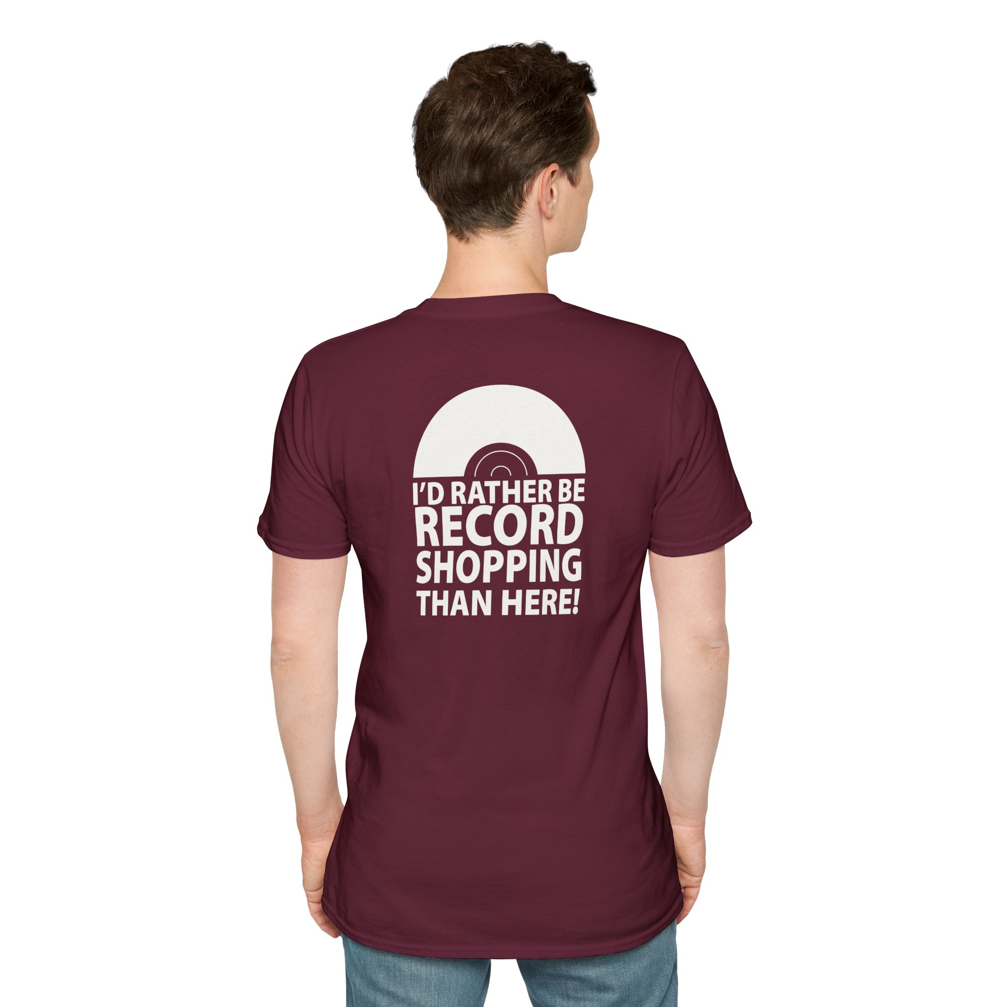 Record Shopping T‑Shirt — “I’d Rather Be Record Shopping Than Here!” Vinyl Lover Tee - Image 24