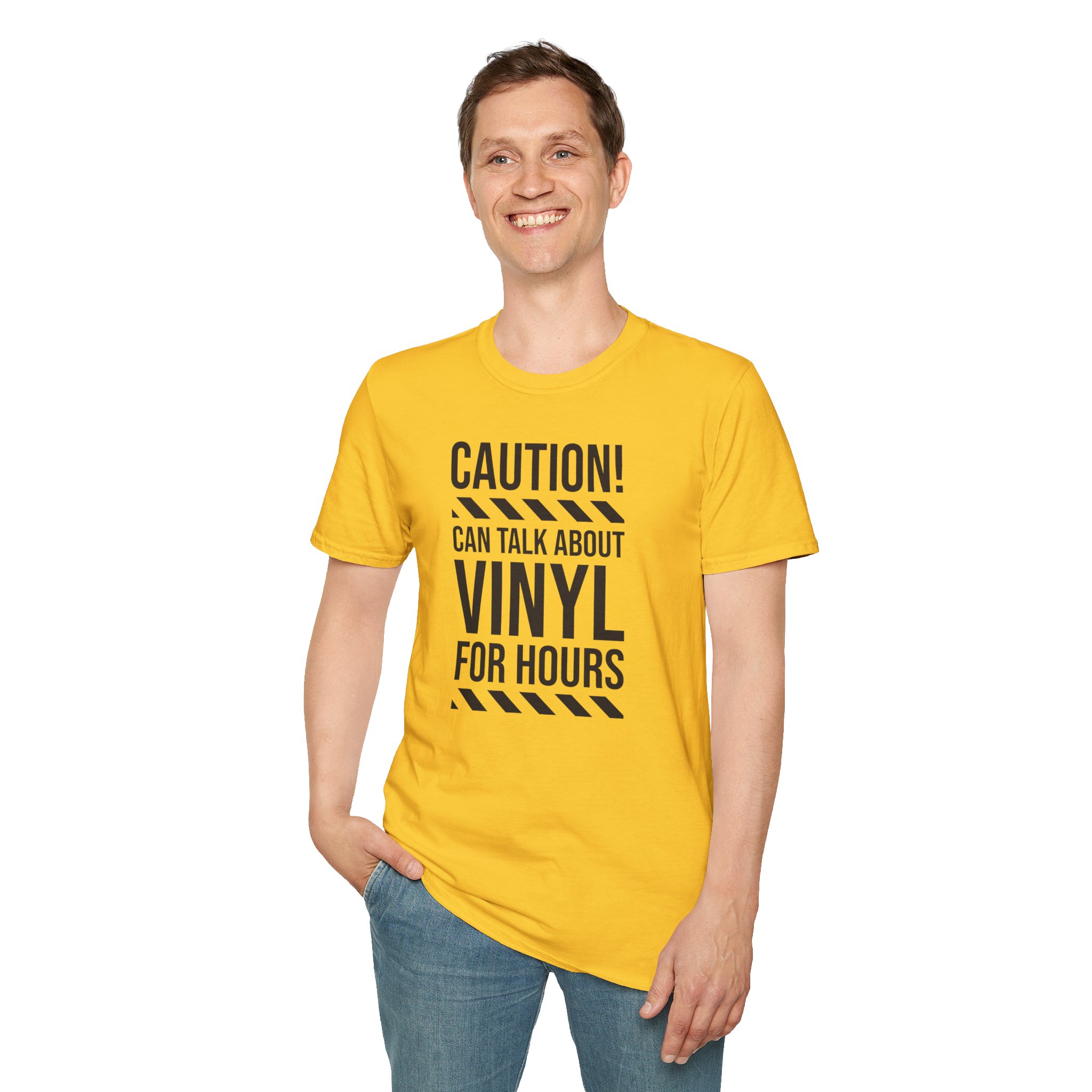 Vinyl Lover T-Shirt — "Caution! Can Talk About Vinyl For Hours" Music Tee - Image 48
