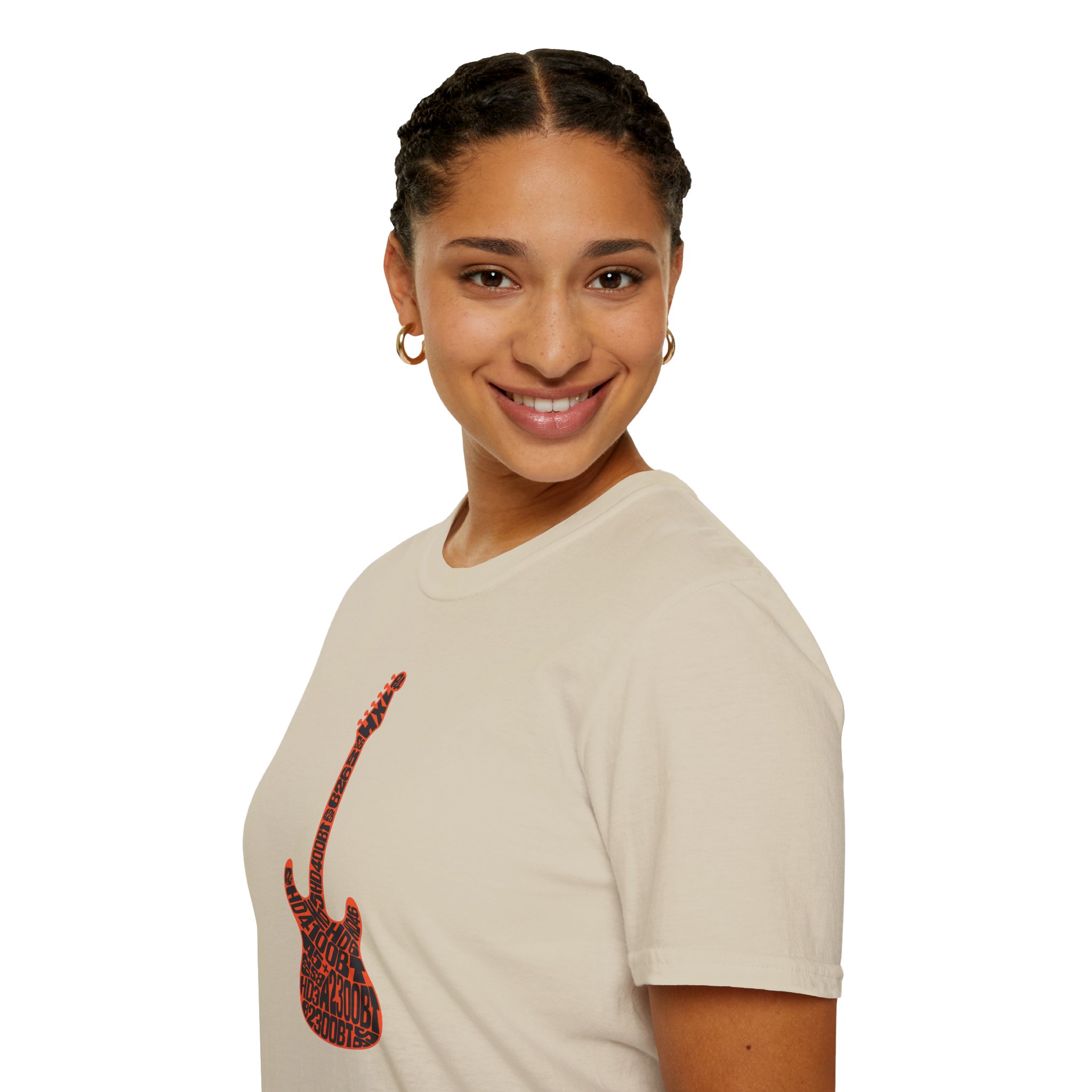 Electric Guitar Graphic T‑Shirt — Red Pattern Rock Music Tee - Image 37