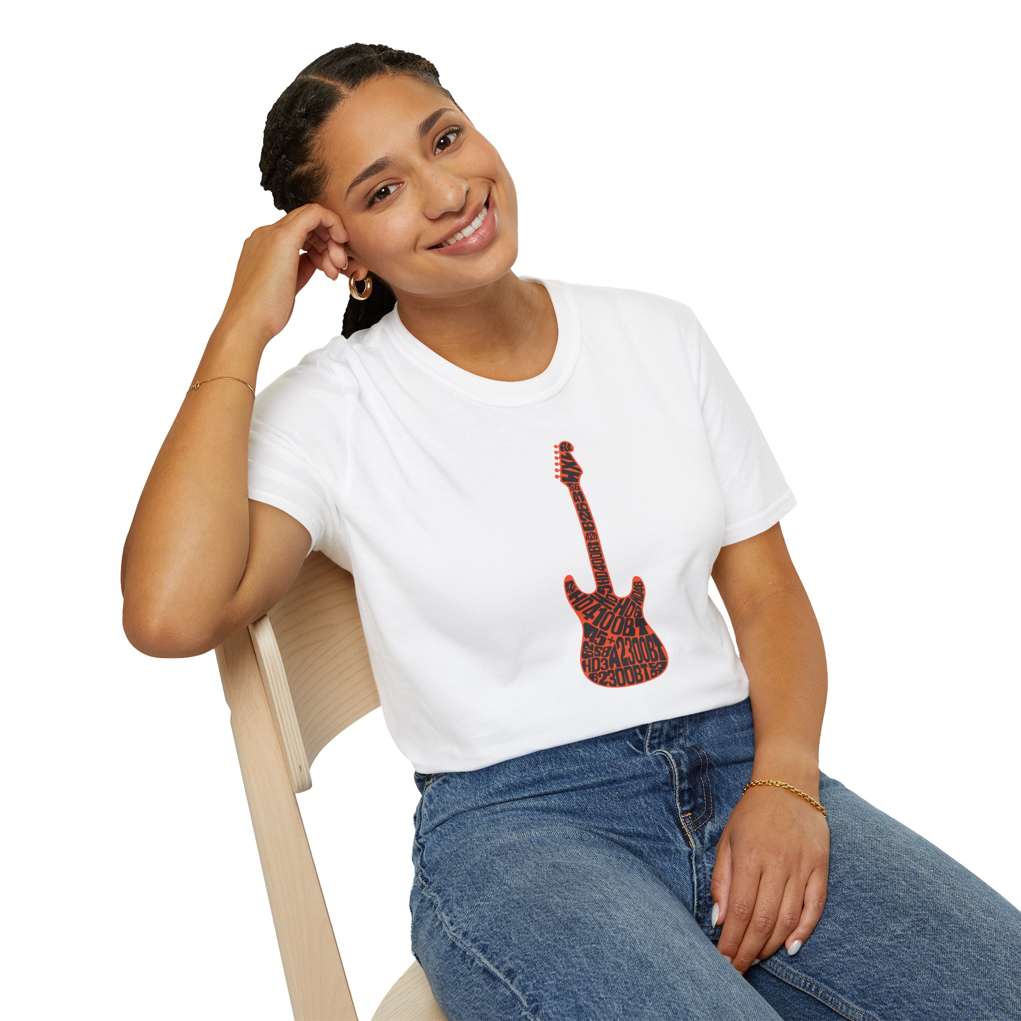 Electric Guitar Graphic T‑Shirt — Red Pattern Rock Music Tee - Image 18