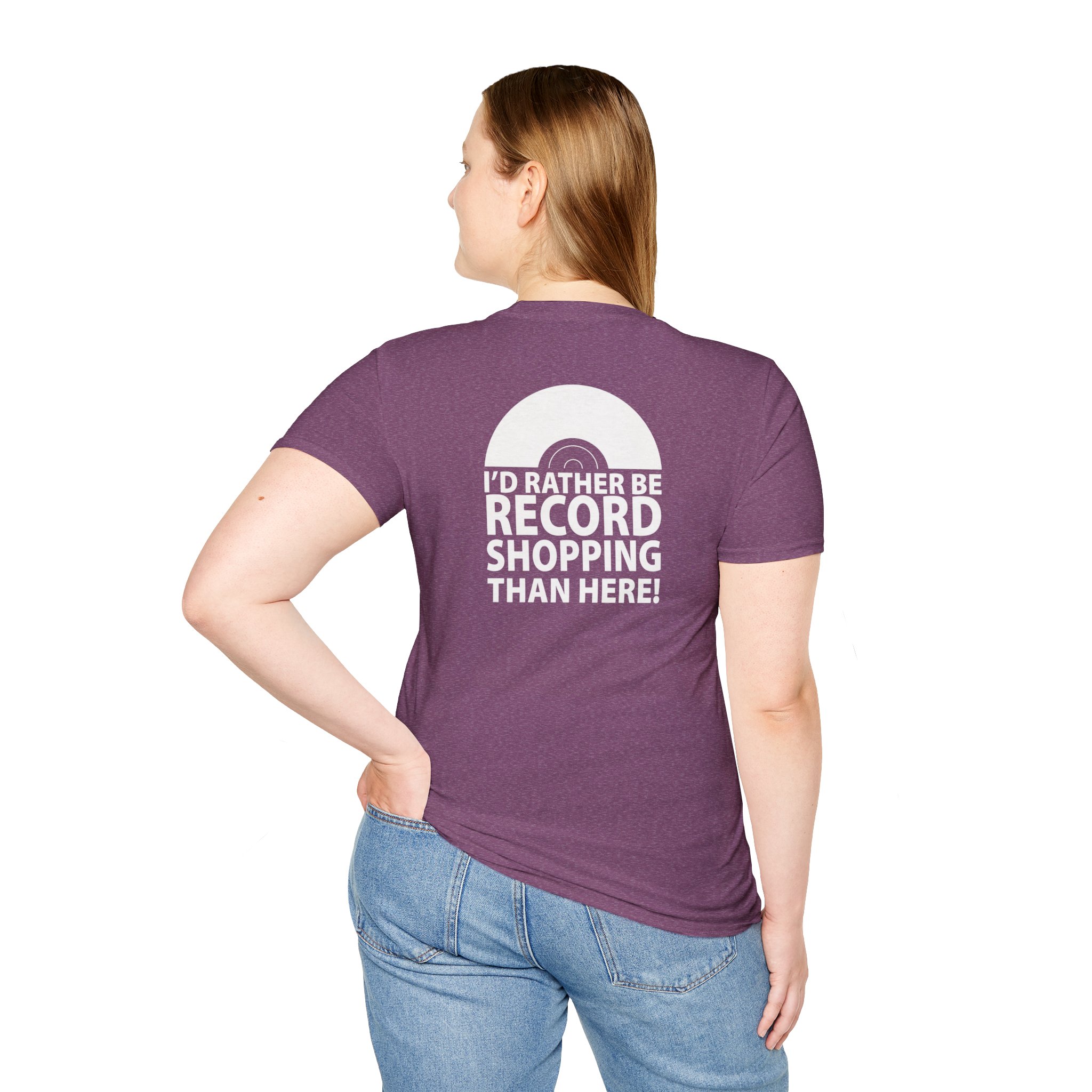 Record Shopping T‑Shirt — “I’d Rather Be Record Shopping Than Here!” Vinyl Lover Tee - Image 160