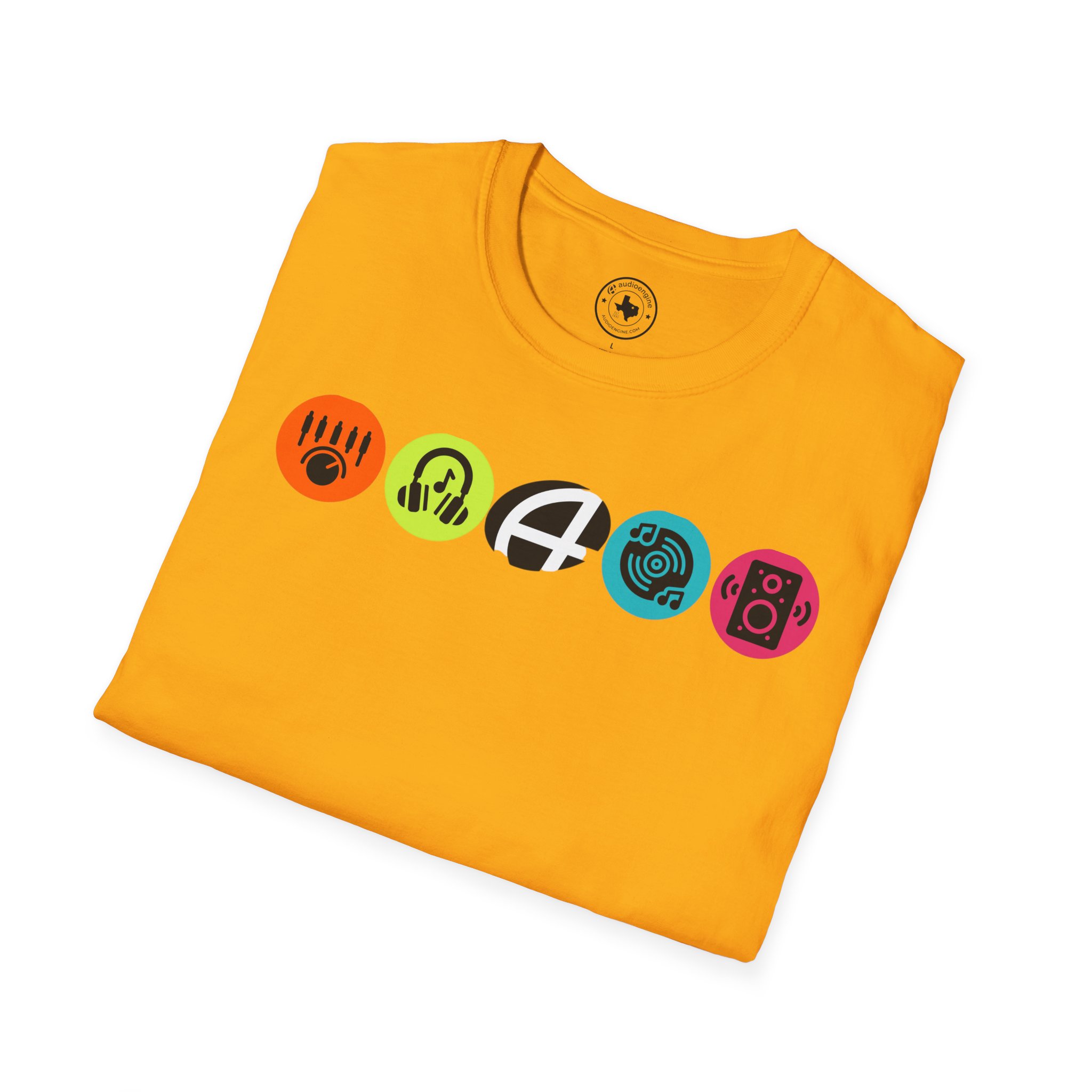 Music Icon Row T-Shirt — Colorful Band Equipment Graphic Tee - Image 31