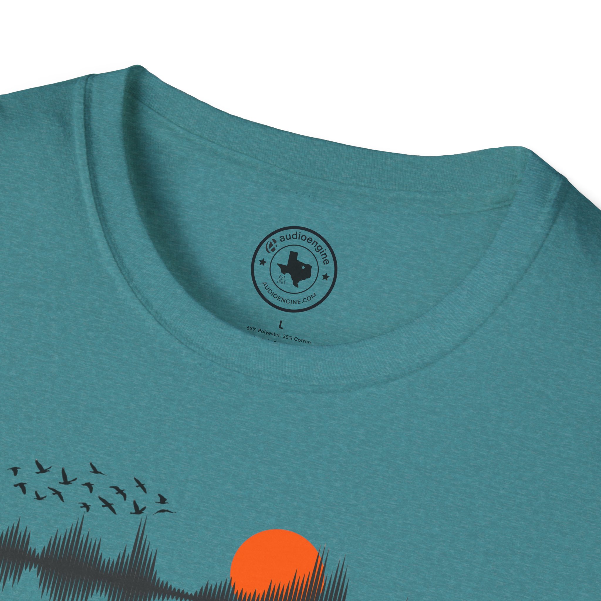Sunset Soundwave T-Shirt — Minimal Nature Waveform Tee - Image 91