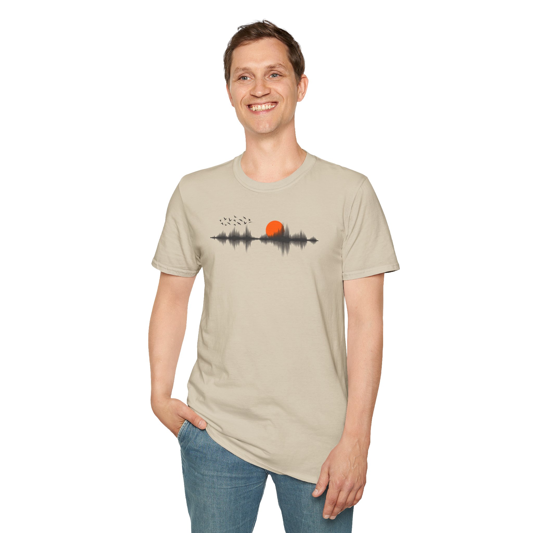 Sunset Soundwave T-Shirt — Minimal Nature Waveform Tee - Image 21