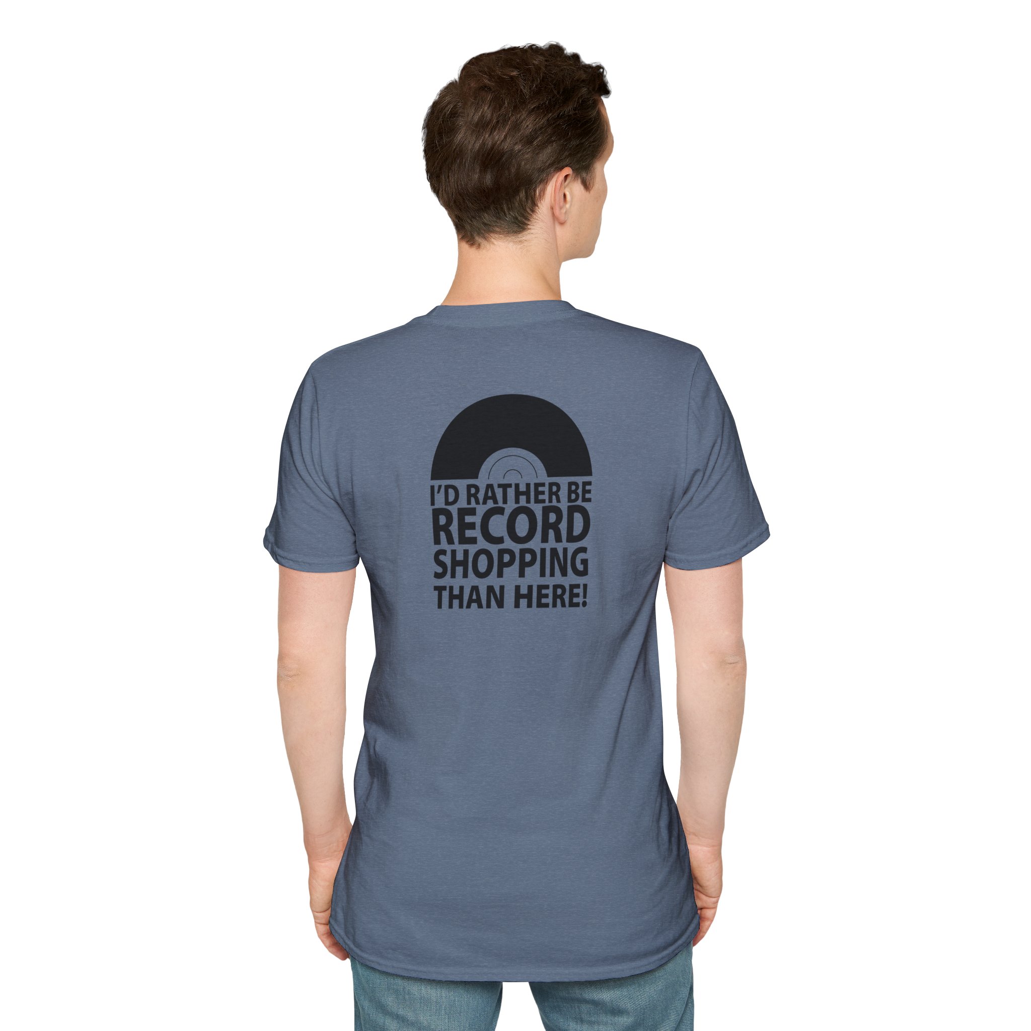 Record Shopping T‑Shirt — “I’d Rather Be Record Shopping Than Here!” Vinyl Lover Tee - Image 84
