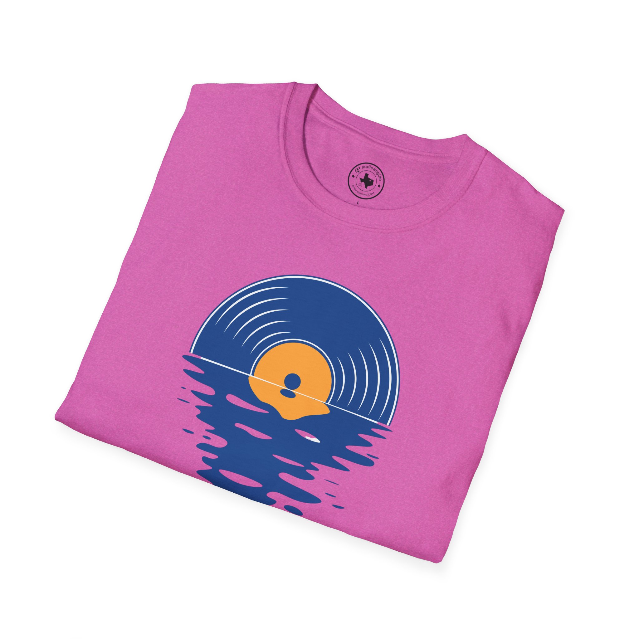 Sunset Vinyl Record T‑Shirt — Retro Music Lake Graphic Tee - Image 239