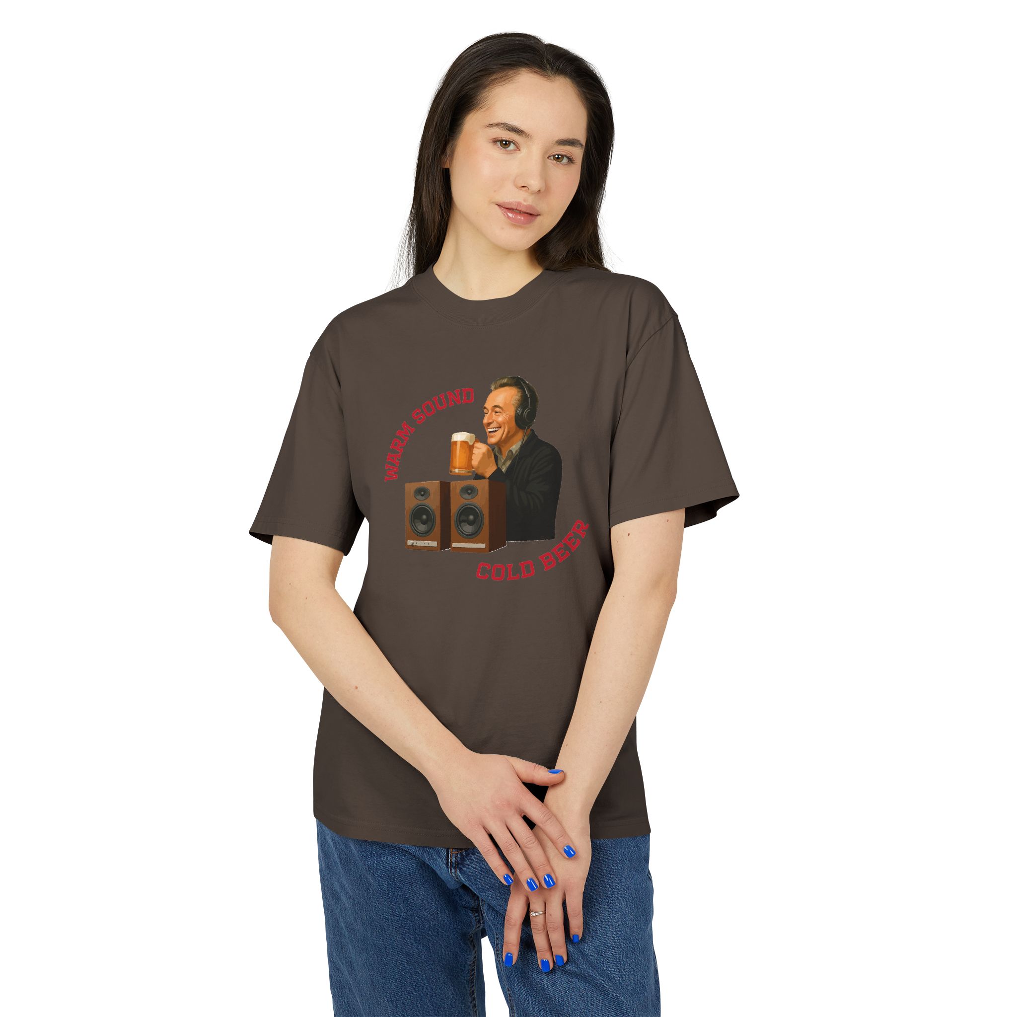 Retro Vibe Unisex Faded Tee - "Warm Sound, Cold Beer" Graphic - Image 15