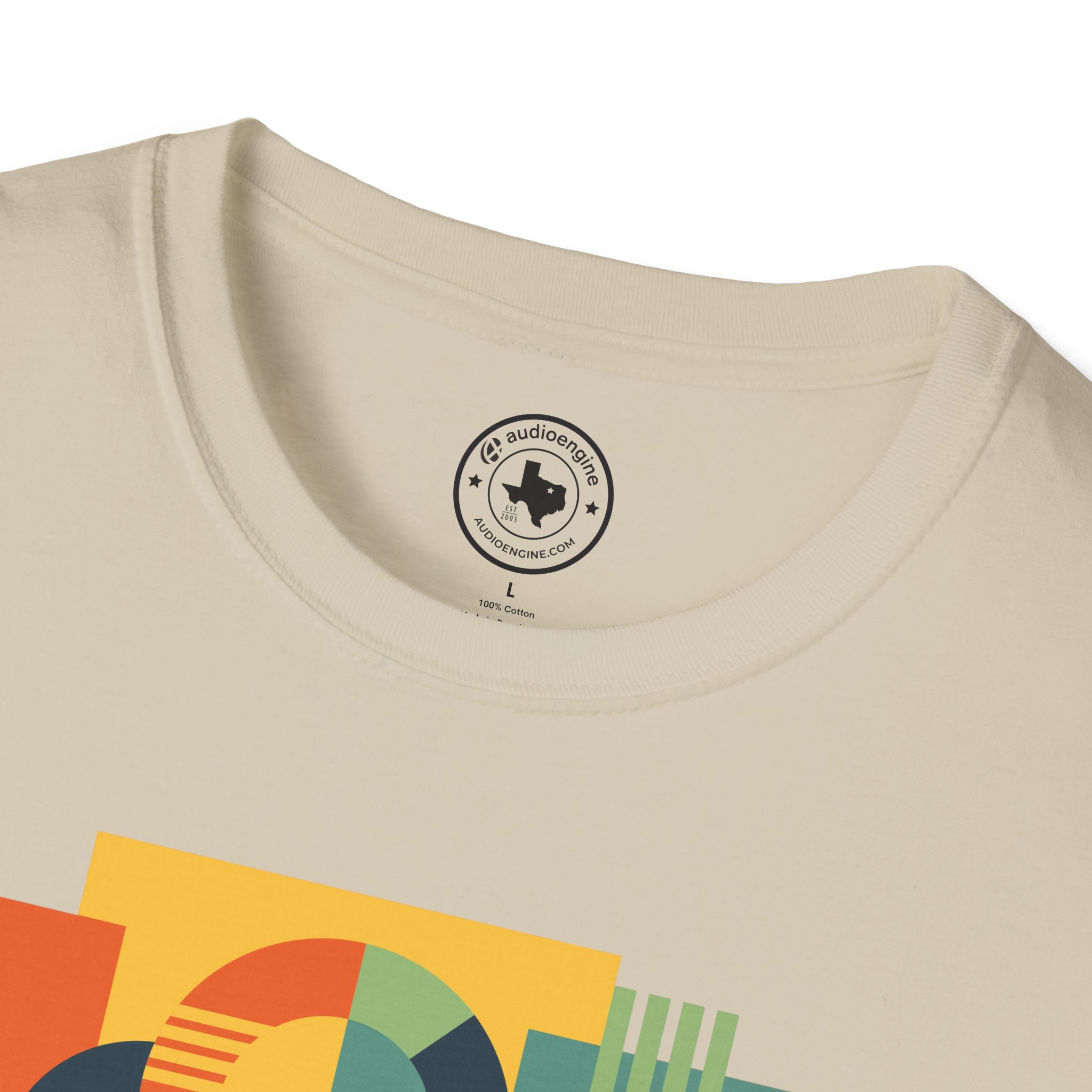 Retro Geometric Vinyl Record T-Shirt - Image 43