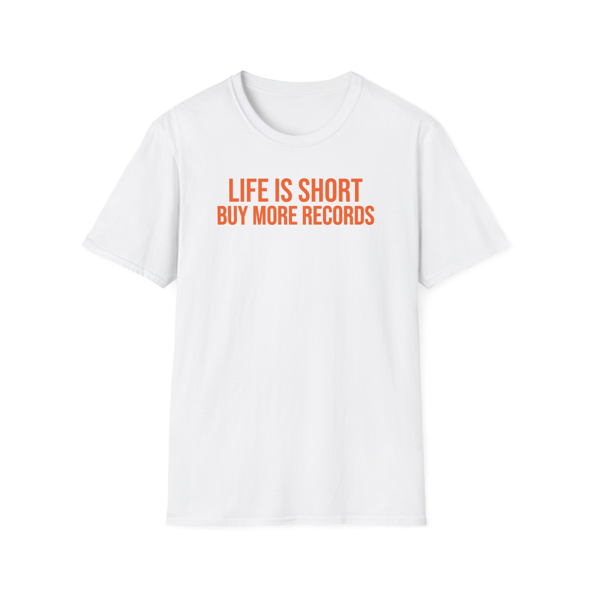 Life is Short Buy More Records T-Shirt - Image 2